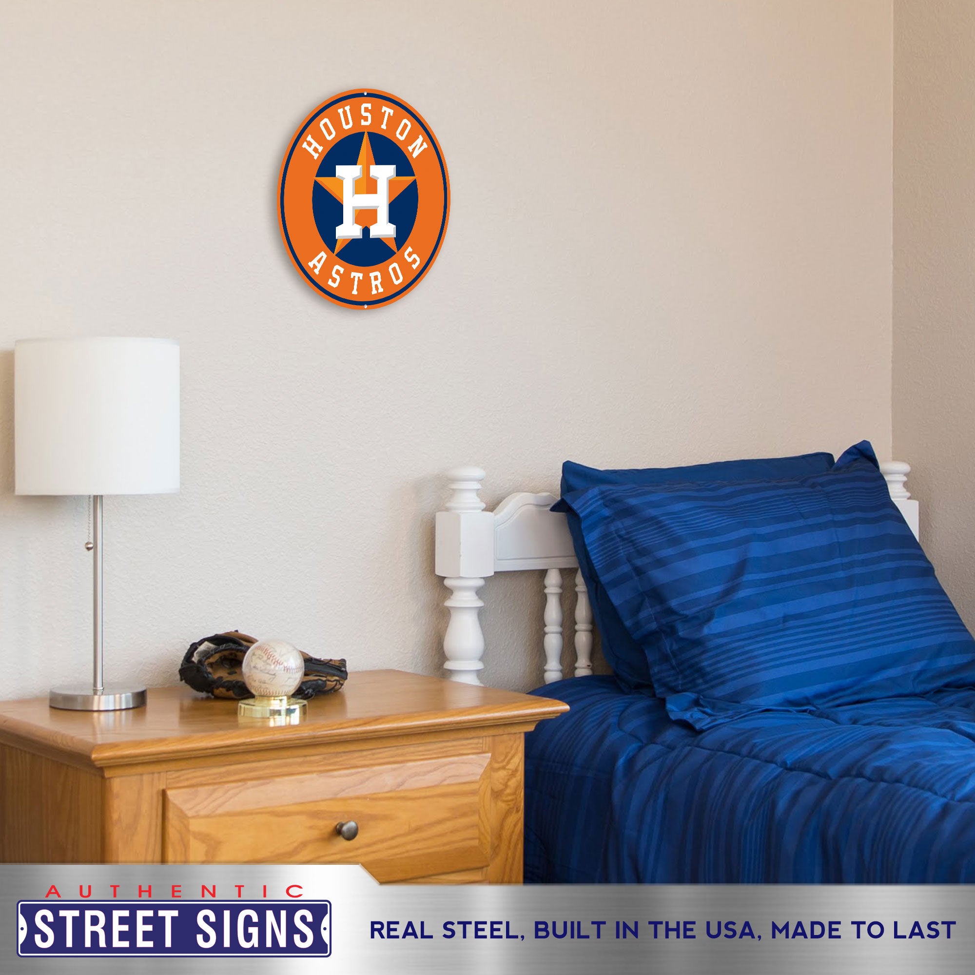 Houston Astros - Astros 12" Spirit Size Steel Laser Cut Sign