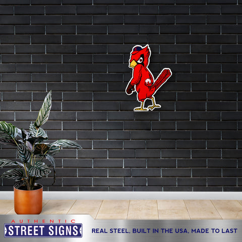 St Louis Cardinals Laser Cut Steel Logo Spirit Size-Clubhouse Bird