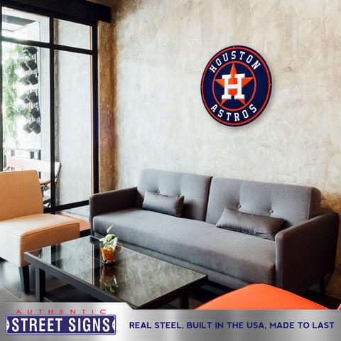 HOUSTON ASTROS SIGN - Classic Metal Signs