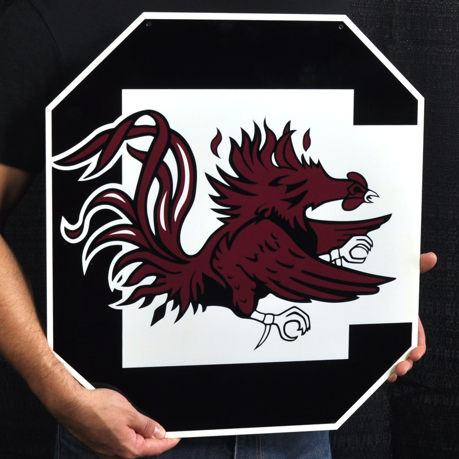 South Carolina Gamecocks - Cocky 24" Statement Size Steel Laser Cut Sign