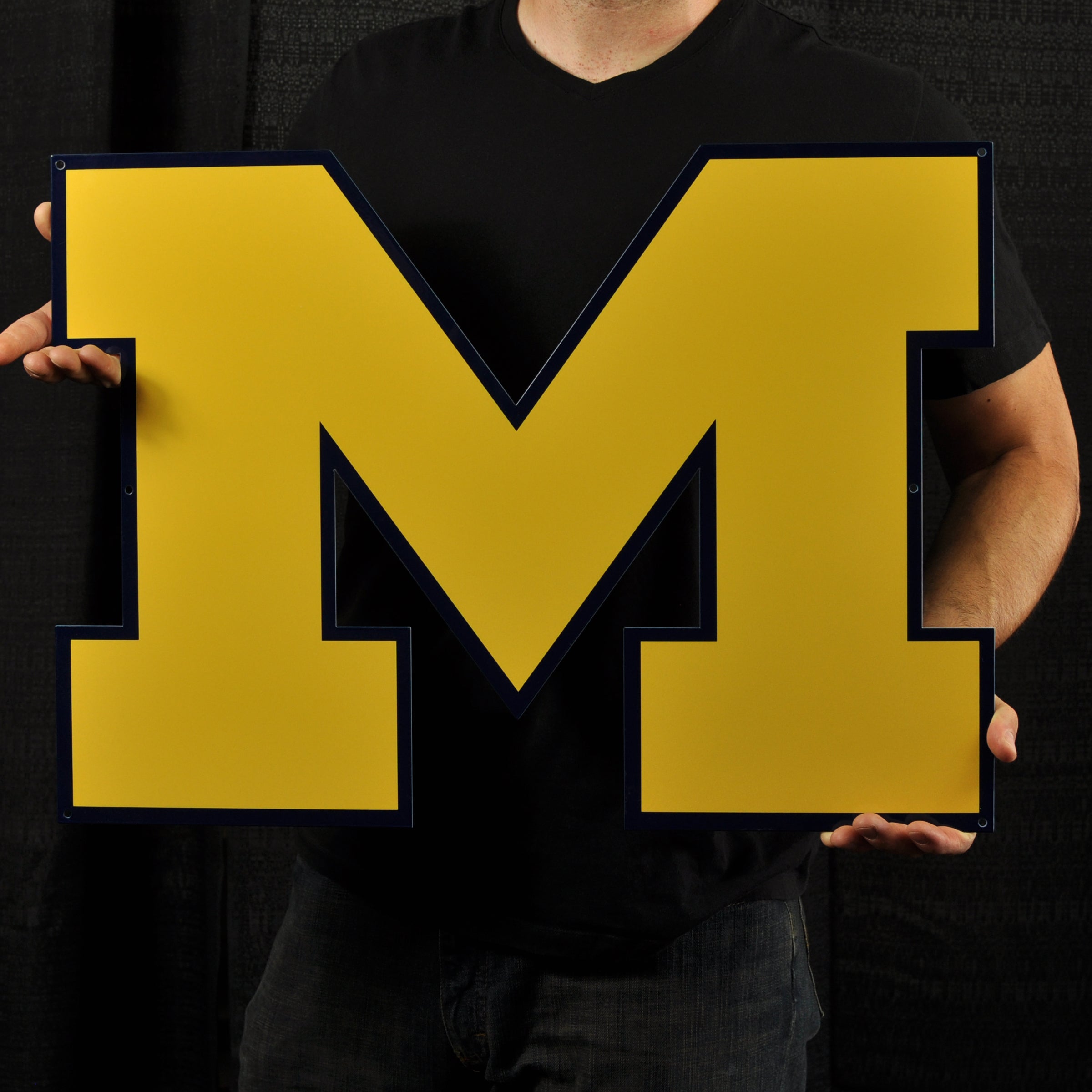 Michigan Wolverines 20-24" Statement Size Steel Laser Cut Sign