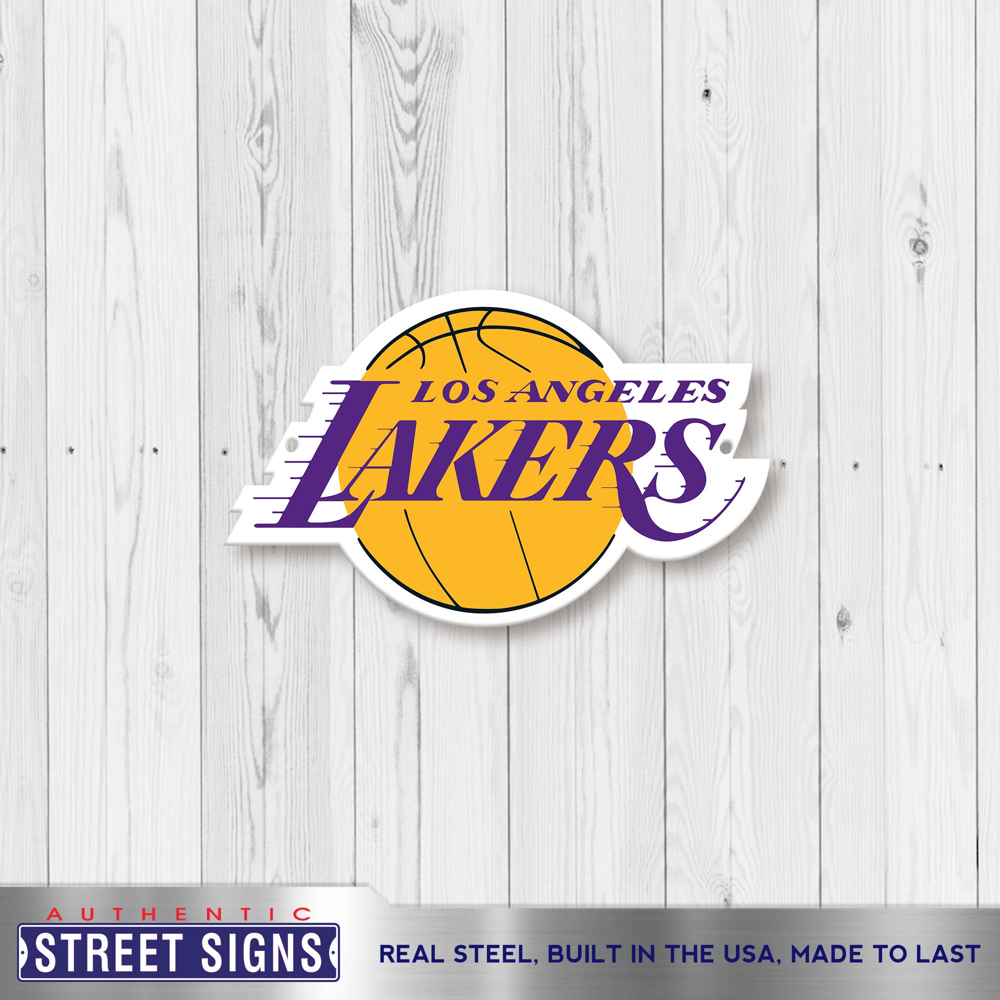 Los Angeles Lakers 12" Spirit Size Steel Laser Cut Sign