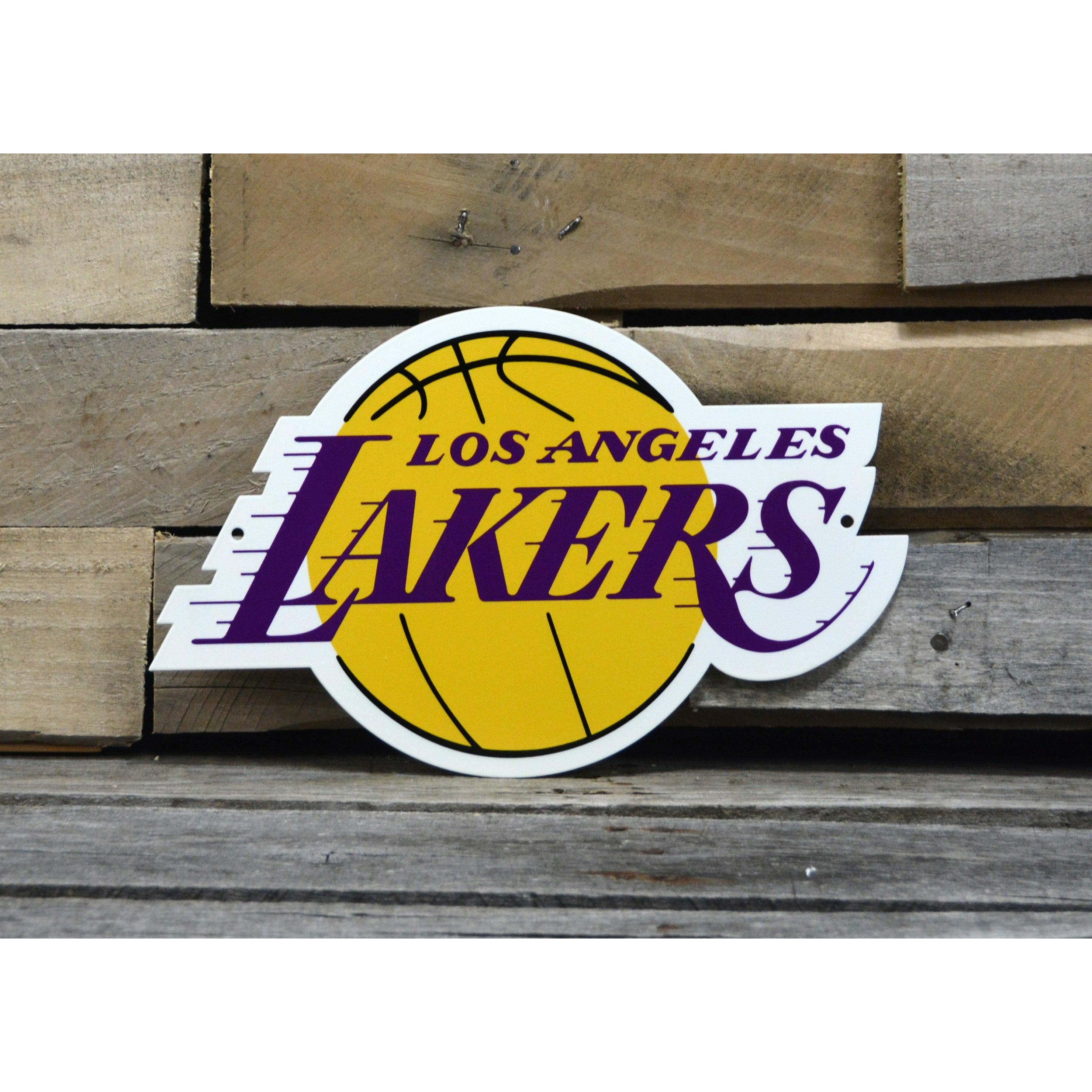 Los Angeles Lakers 12" Spirit Size Steel Laser Cut Sign