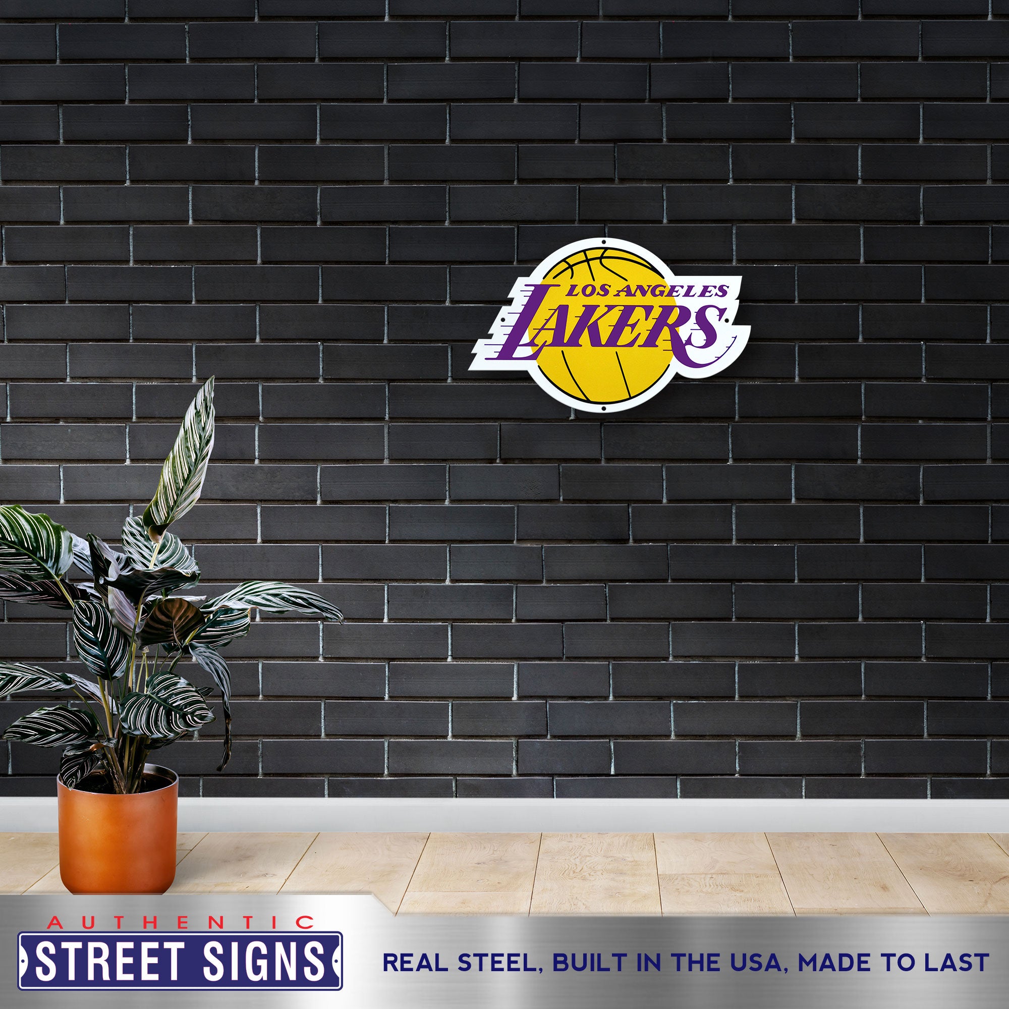 Los Angeles Lakers 20-24" Statement Size Steel Laser Cut Sign