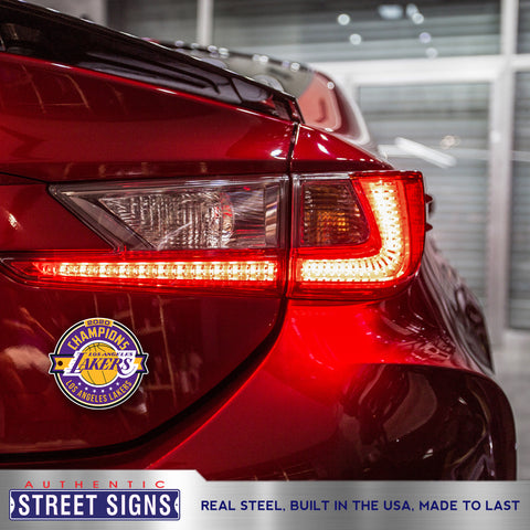 Los Angeles Lakers - 2020 Champions - Embossed Steel Street Sign