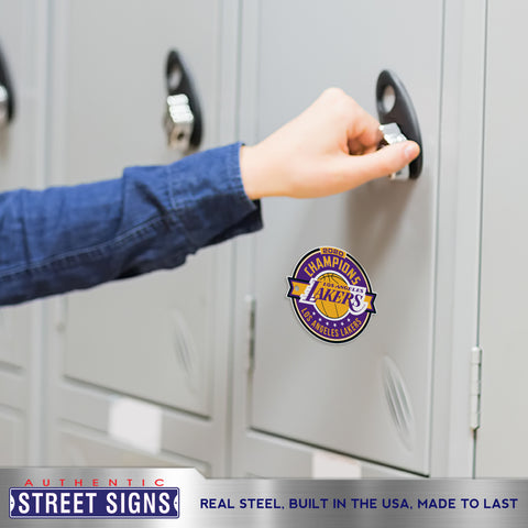 Los Angeles Lakers - CHAMPIONSHIP CT - Embossed Steel Street Sign –  authenticstreetsigns