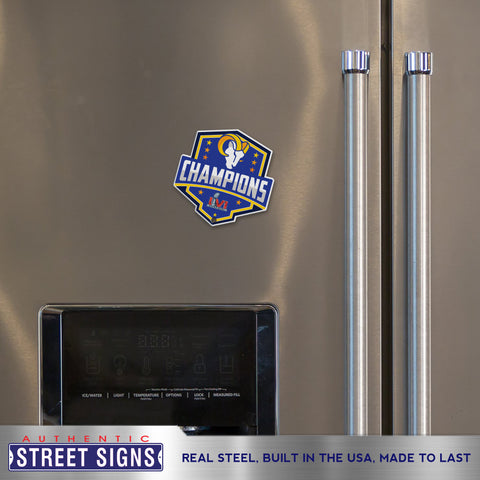 Los Angeles Rams Super Bowl LVI Champion Steel Super Magnet