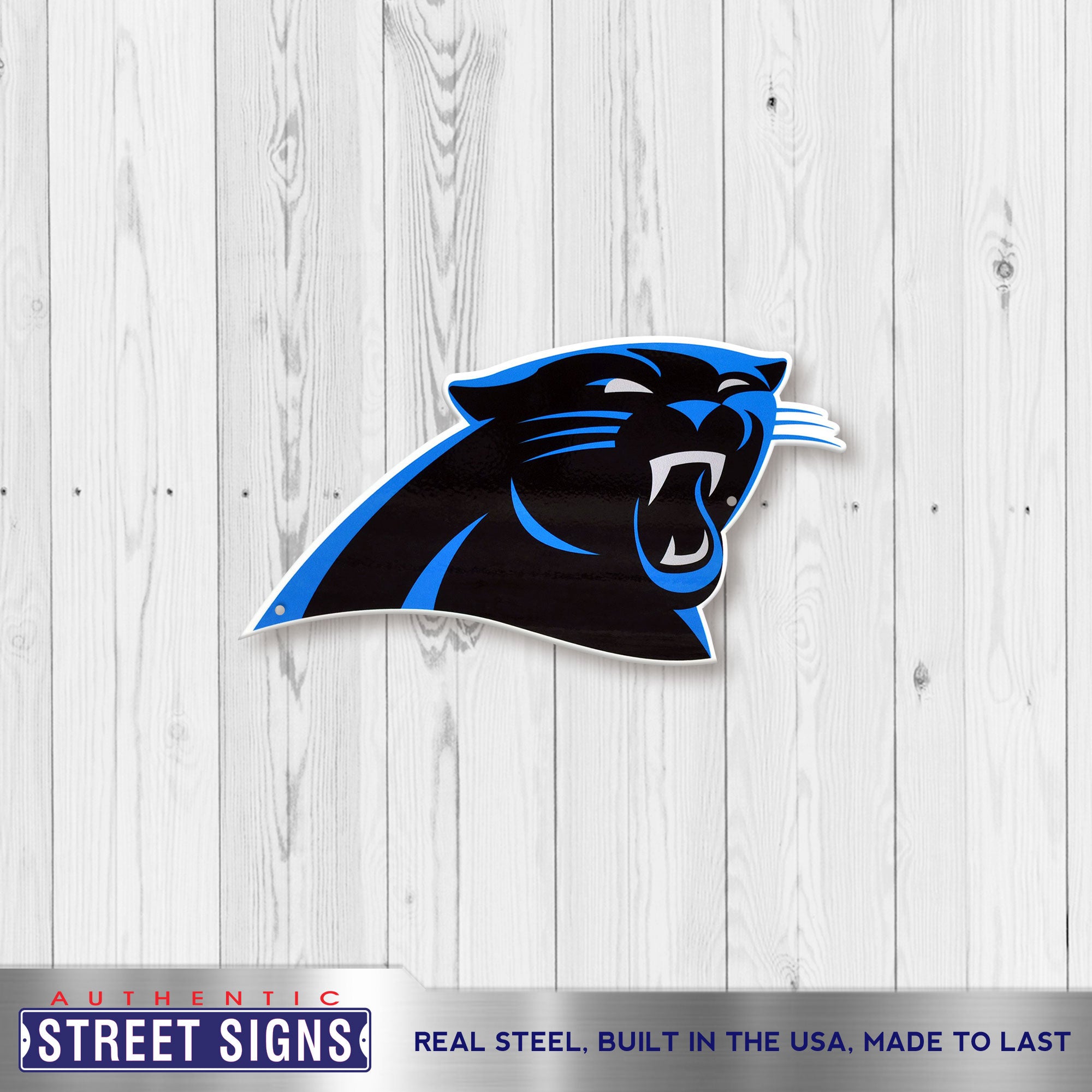 Carolina Panthers 12" Spirit Size Steel Laser Cut Sign