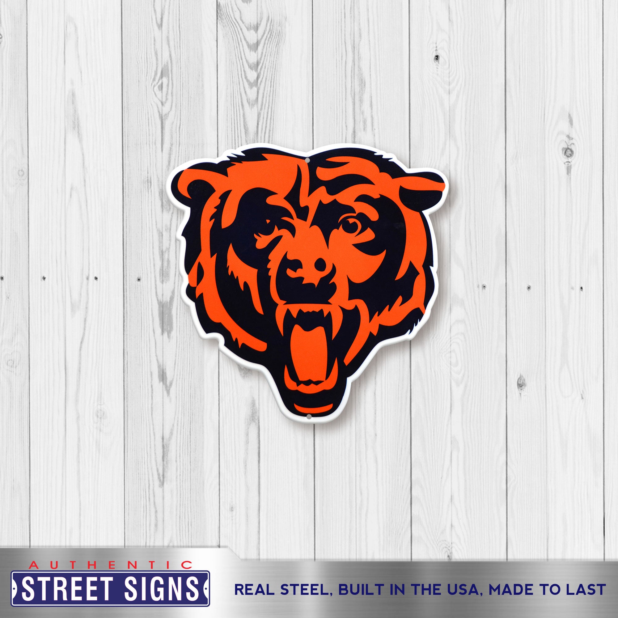 Chicago Bears 12" Spirit Size Steel Laser Cut Sign