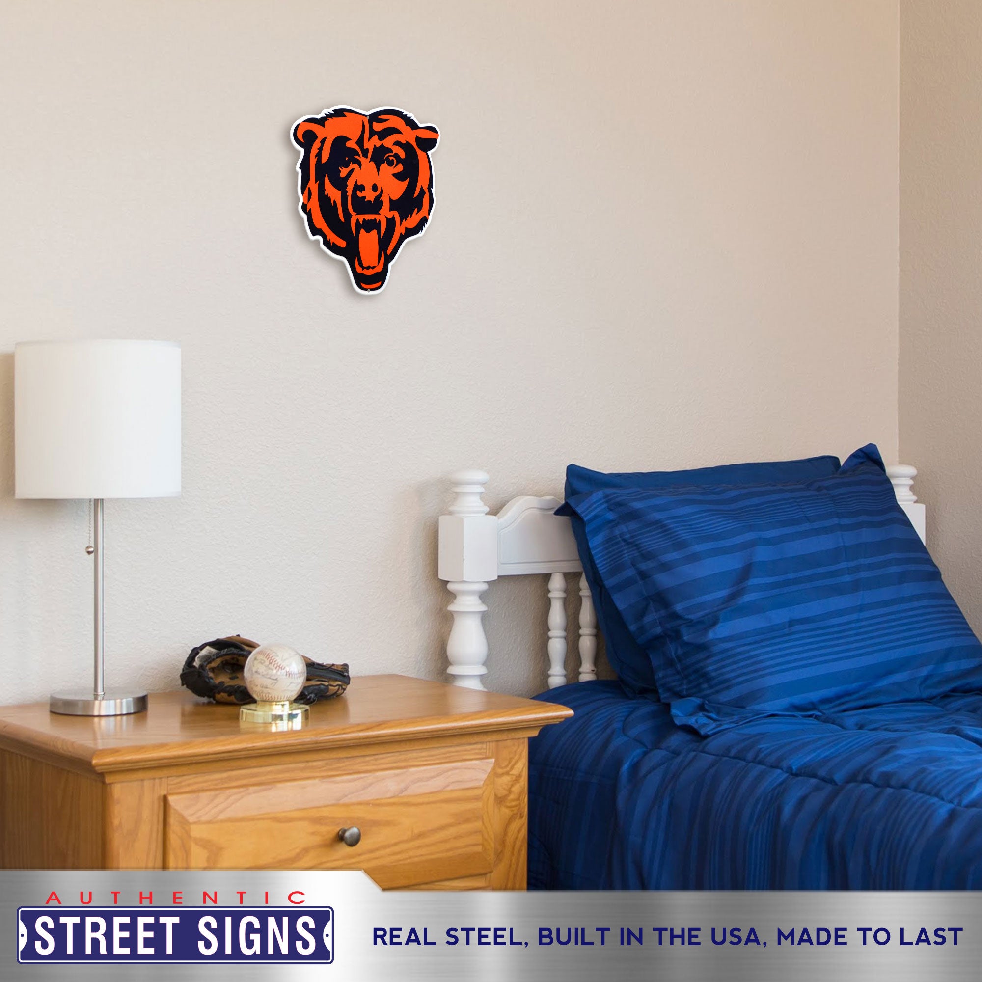 Chicago Bears 12" Spirit Size Steel Laser Cut Sign