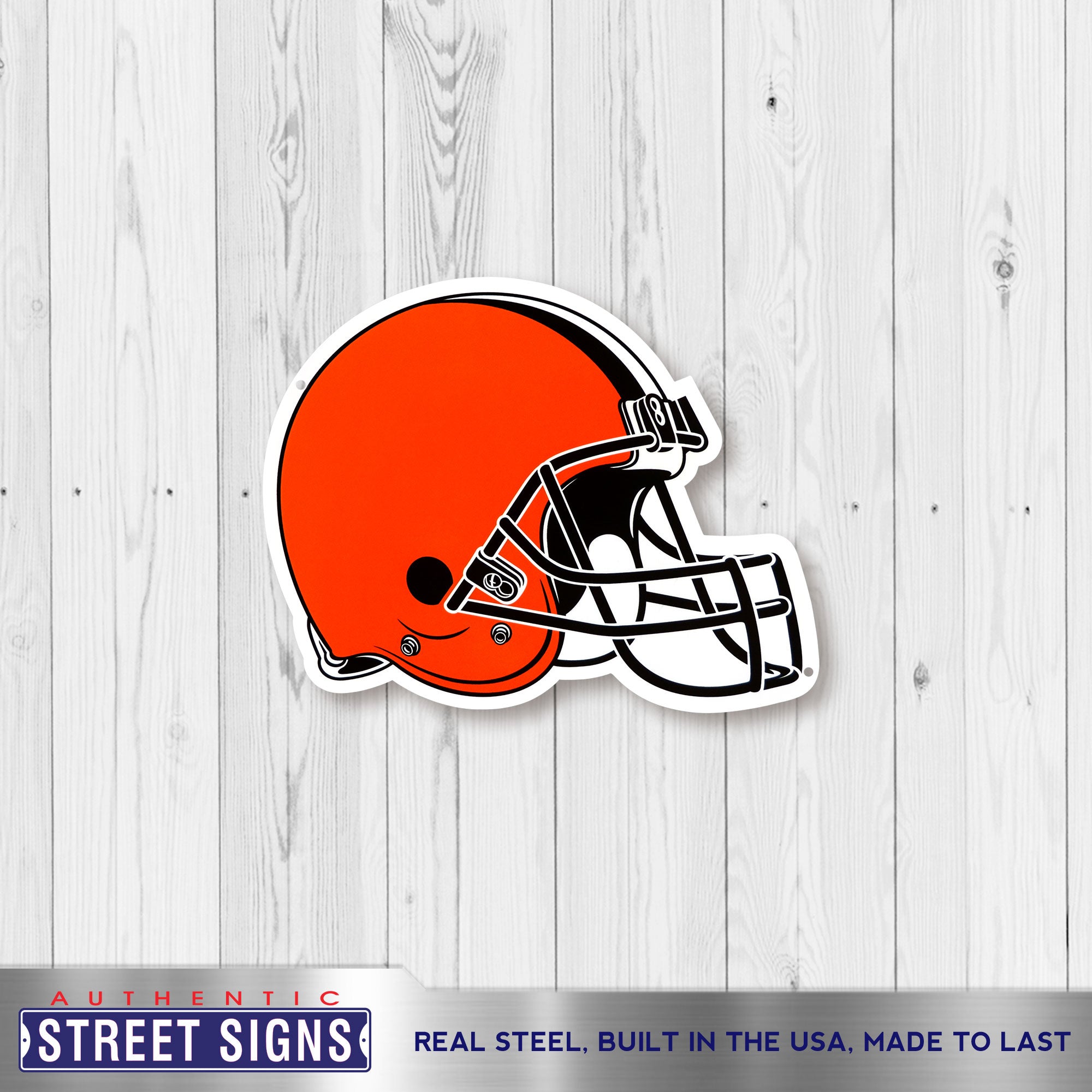 Cleveland Browns 12" Spirit Size Steel Laser Cut Sign