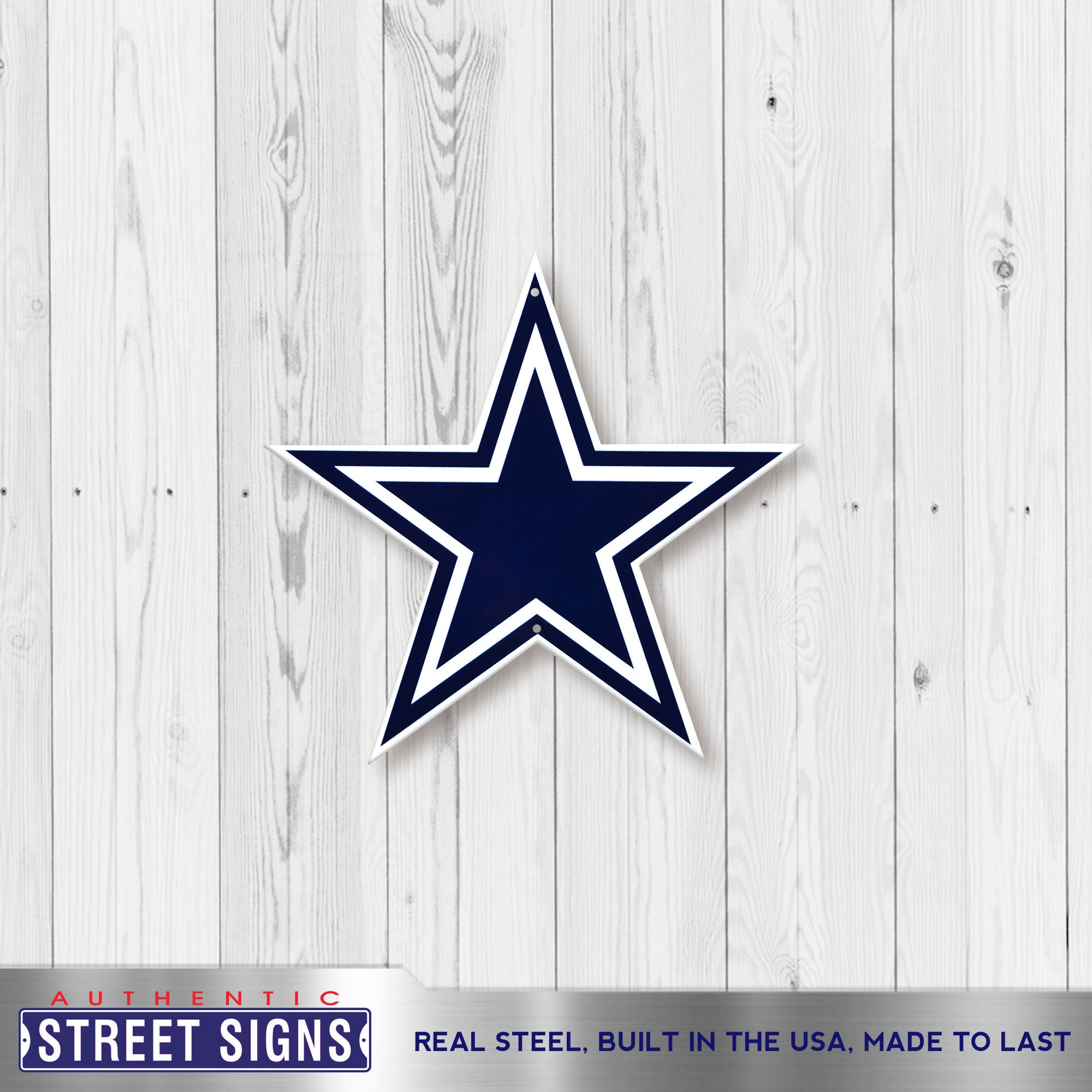 Dallas Cowboys 12" Spirit Size Steel Laser Cut Sign