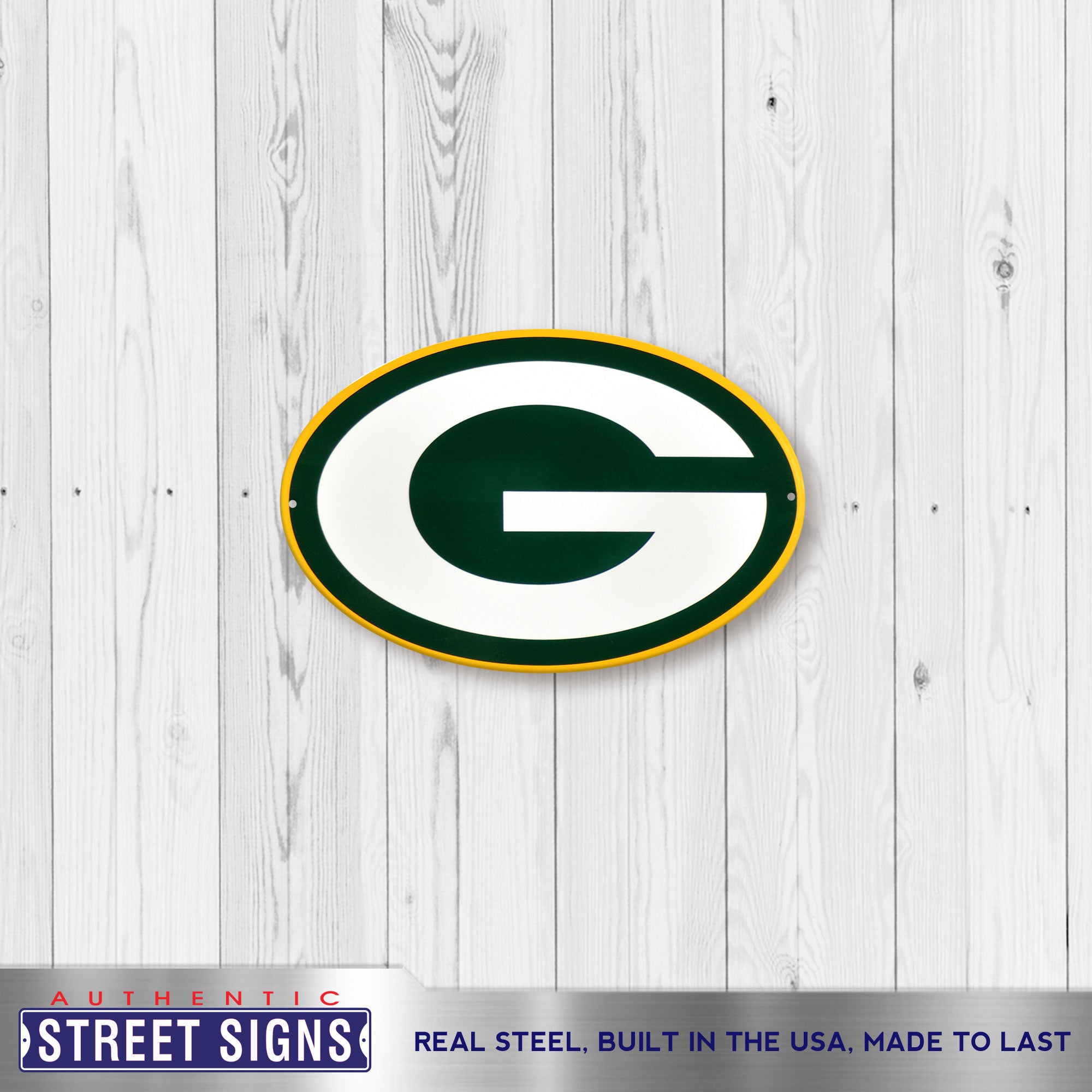 Green Bay Packers 12" Spirit Size Steel Laser Cut Sign