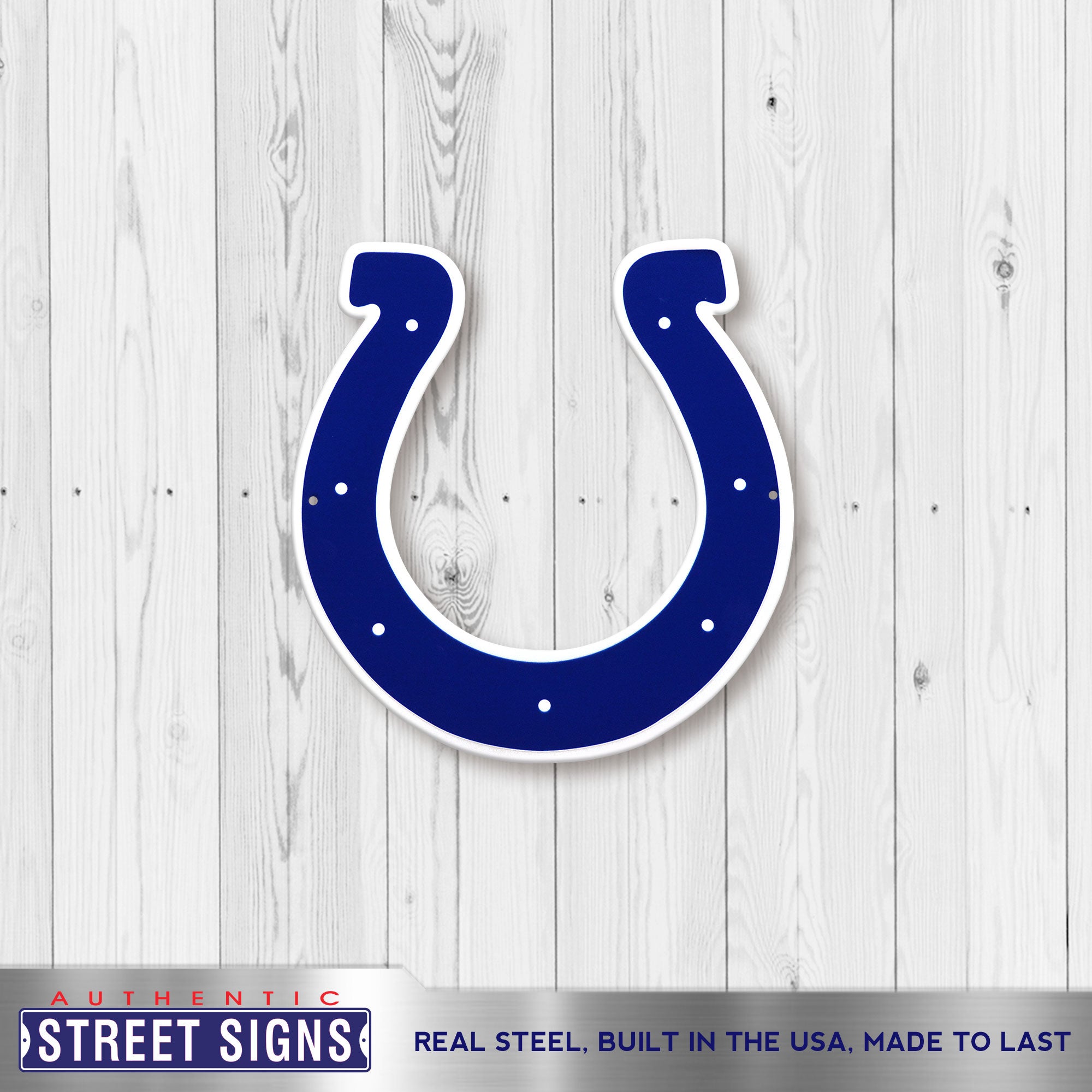 Indianapolis Colts 12" Spirit Size Steel Laser Cut Sign