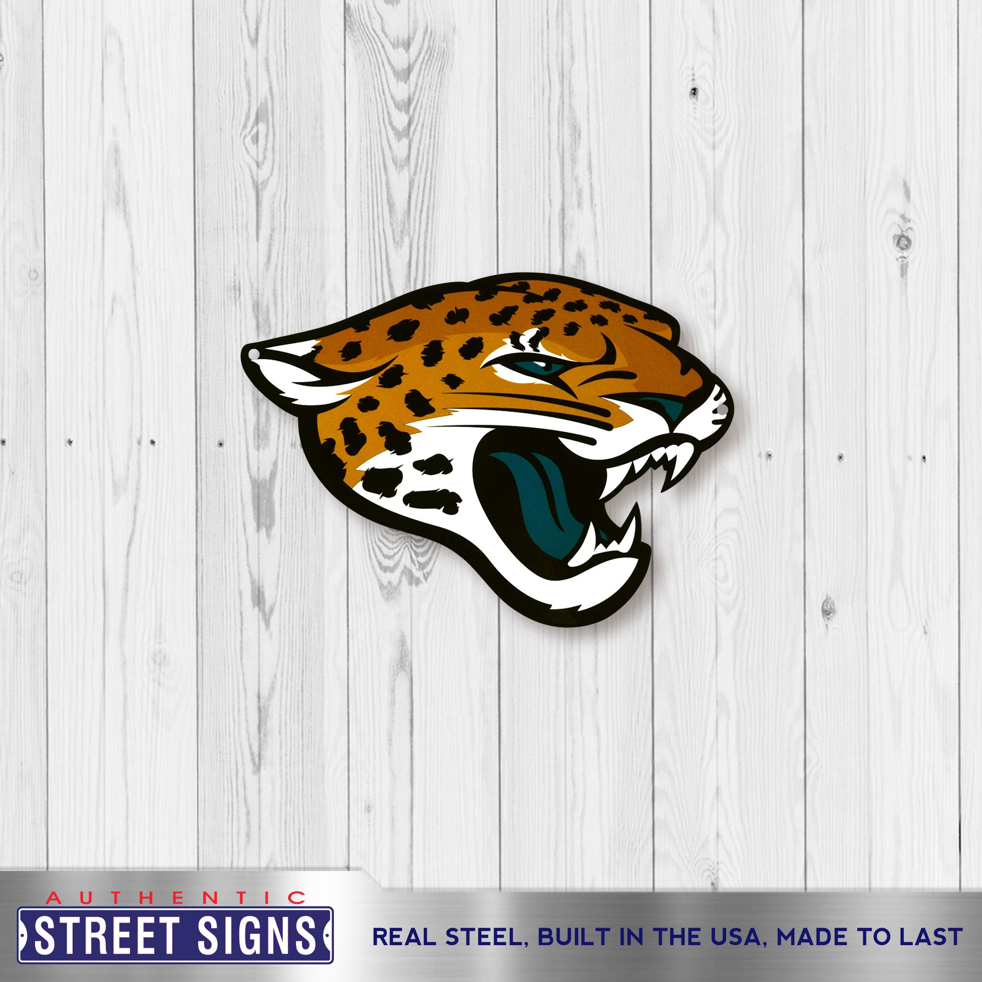 Jacksonville Jaguars 12" Spirit Size Steel Laser Cut Sign