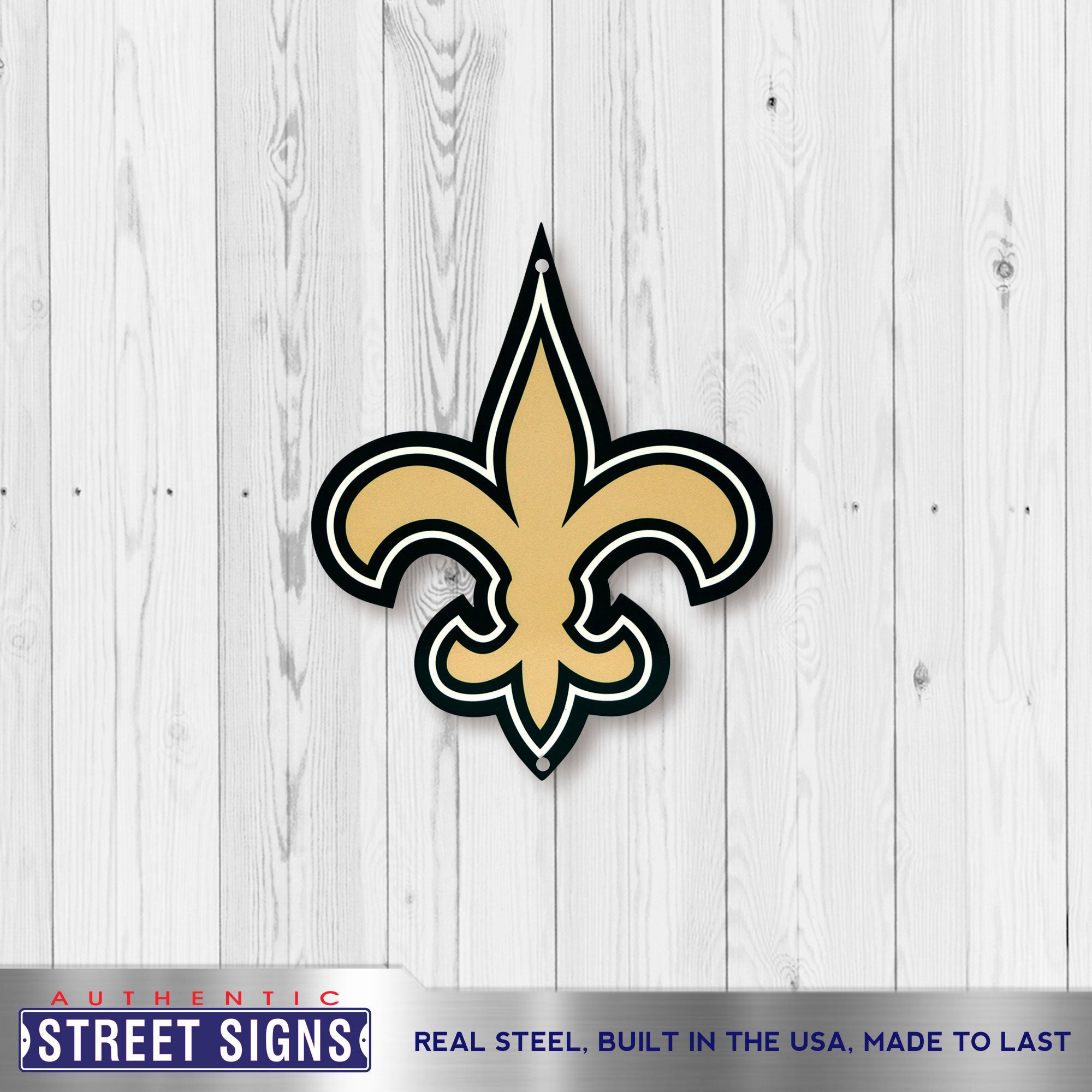 New Orleans Saints 12" Spirit Size Steel Laser Cut Sign