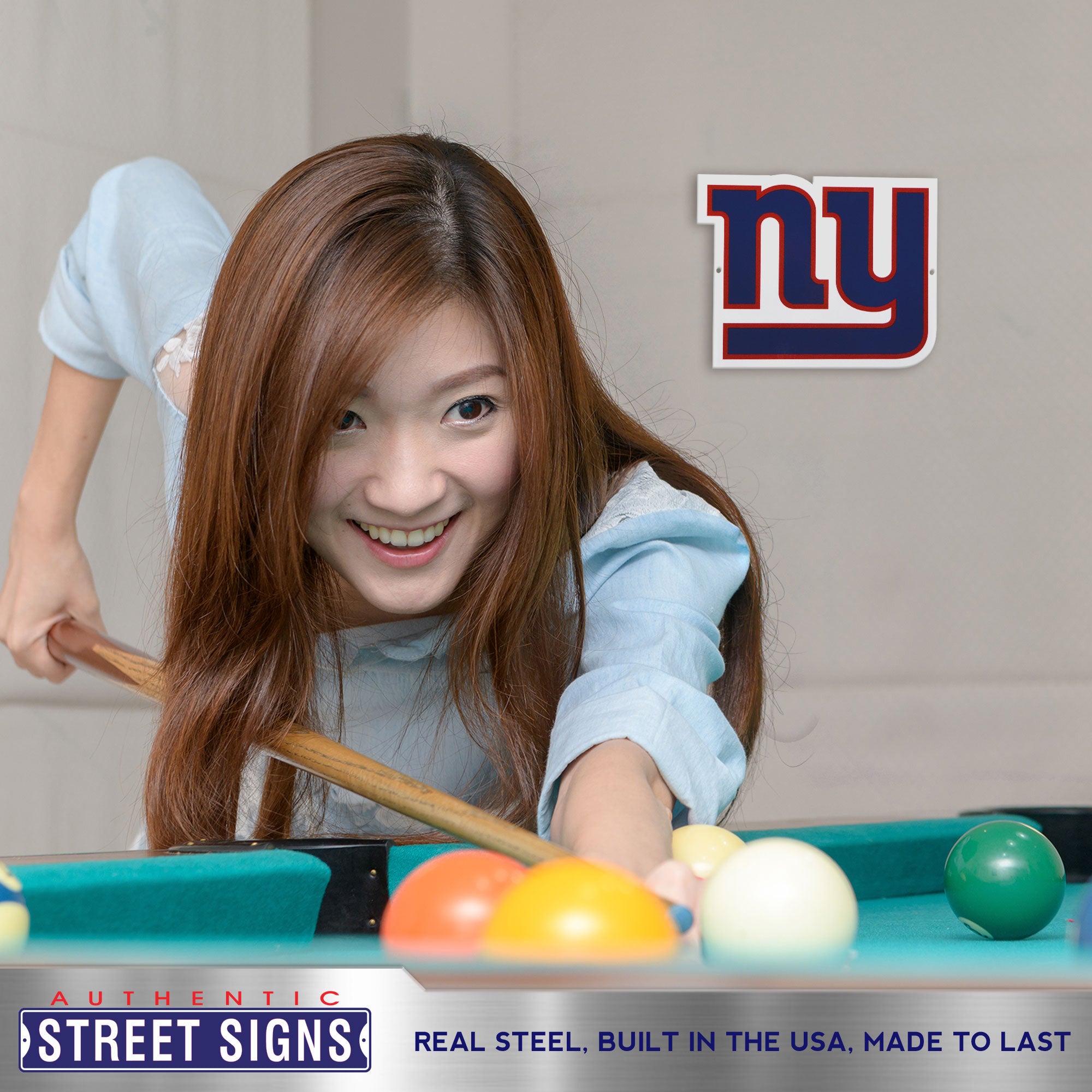 New York Giants 12" Spirit Size Steel Laser Cut Sign