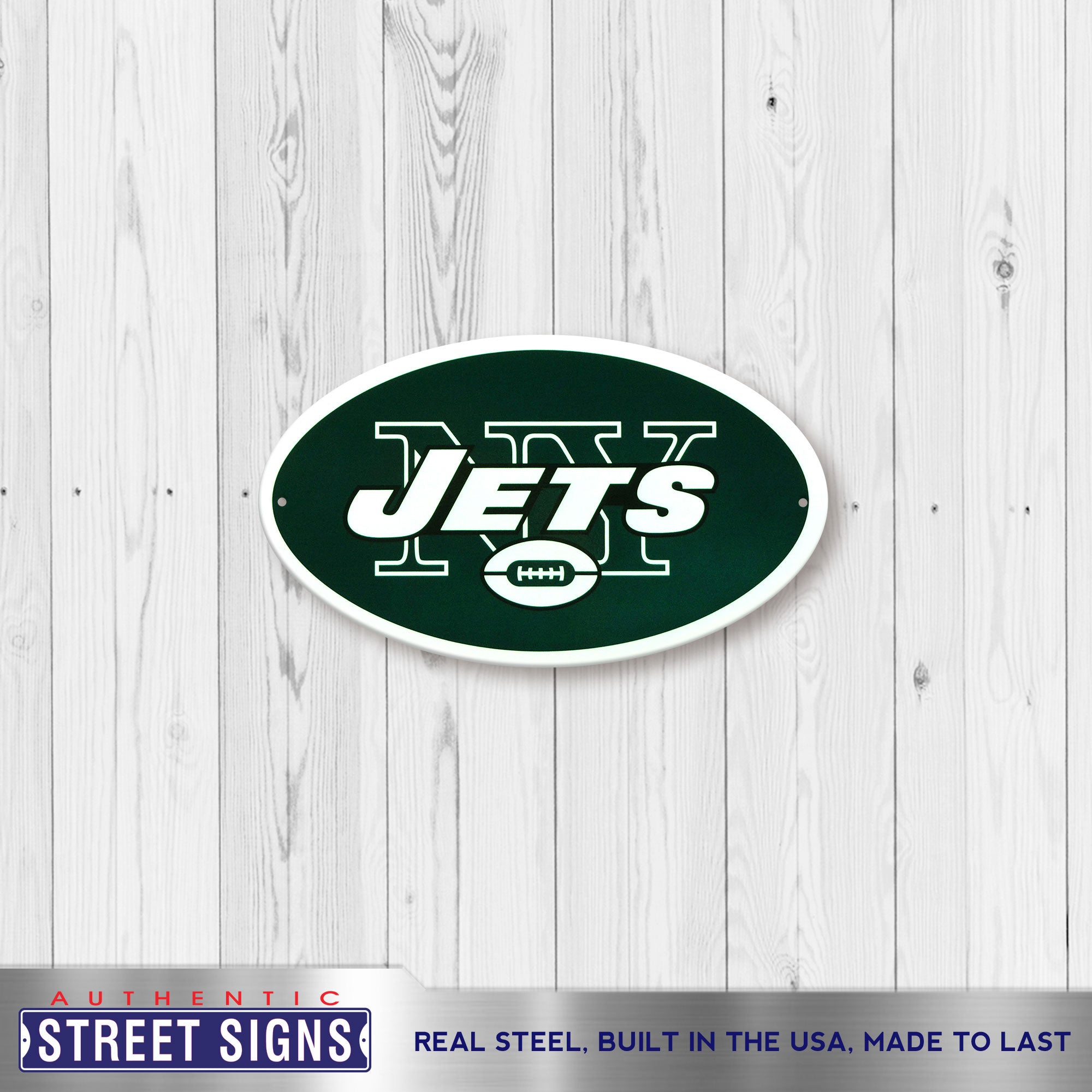New York Jets 12" Spirit Size Steel Laser Cut Sign