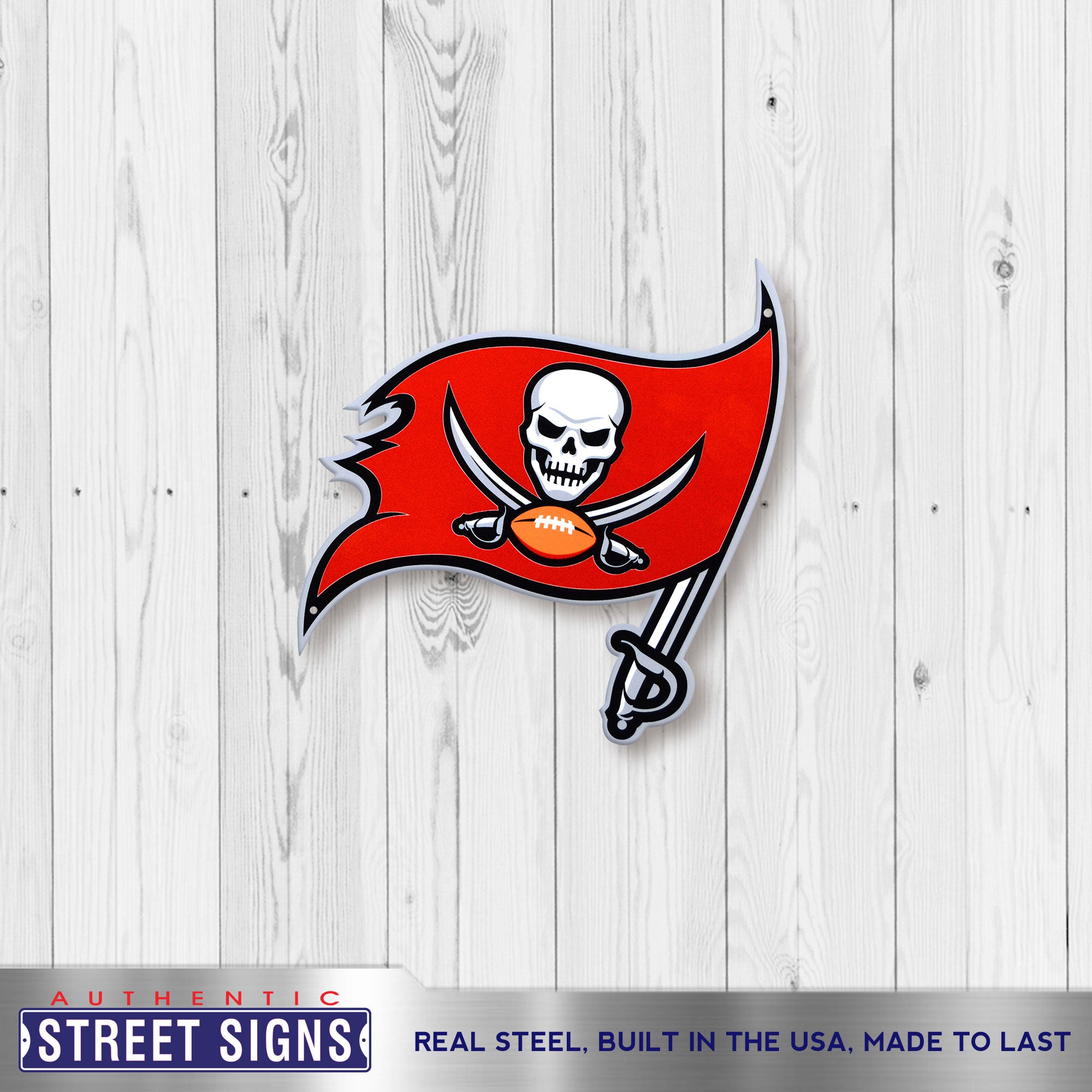 Tampa Bay Buccaneers 12" Spirit Size Steel Laser Cut Sign
