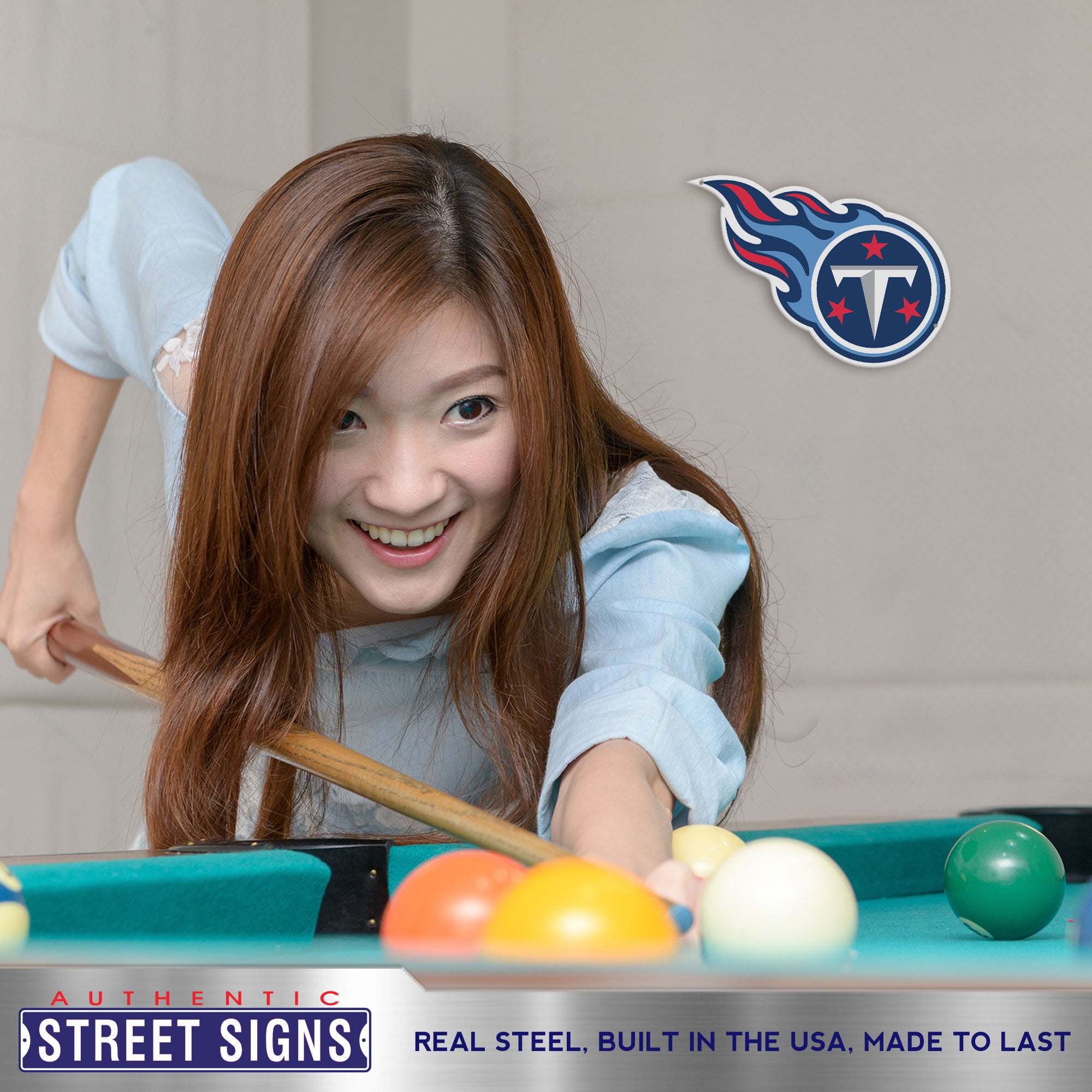 Tennessee Titans 12" Spirit Size Steel Laser Cut Sign