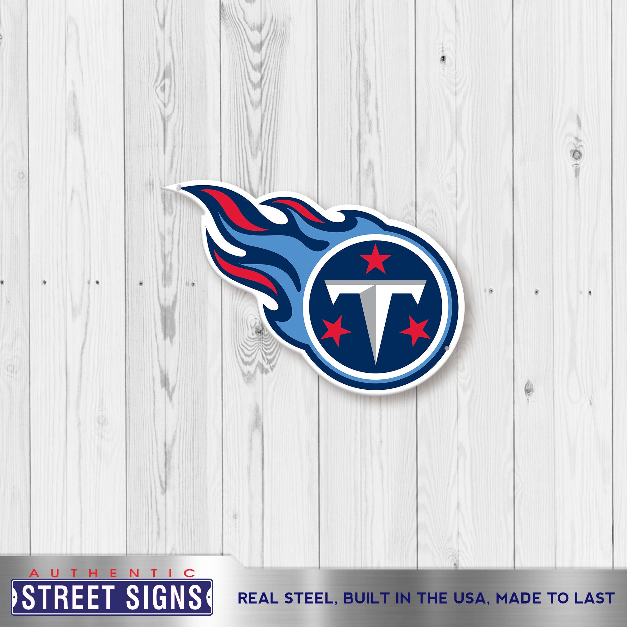 Tennessee Titans 12" Spirit Size Steel Laser Cut Sign