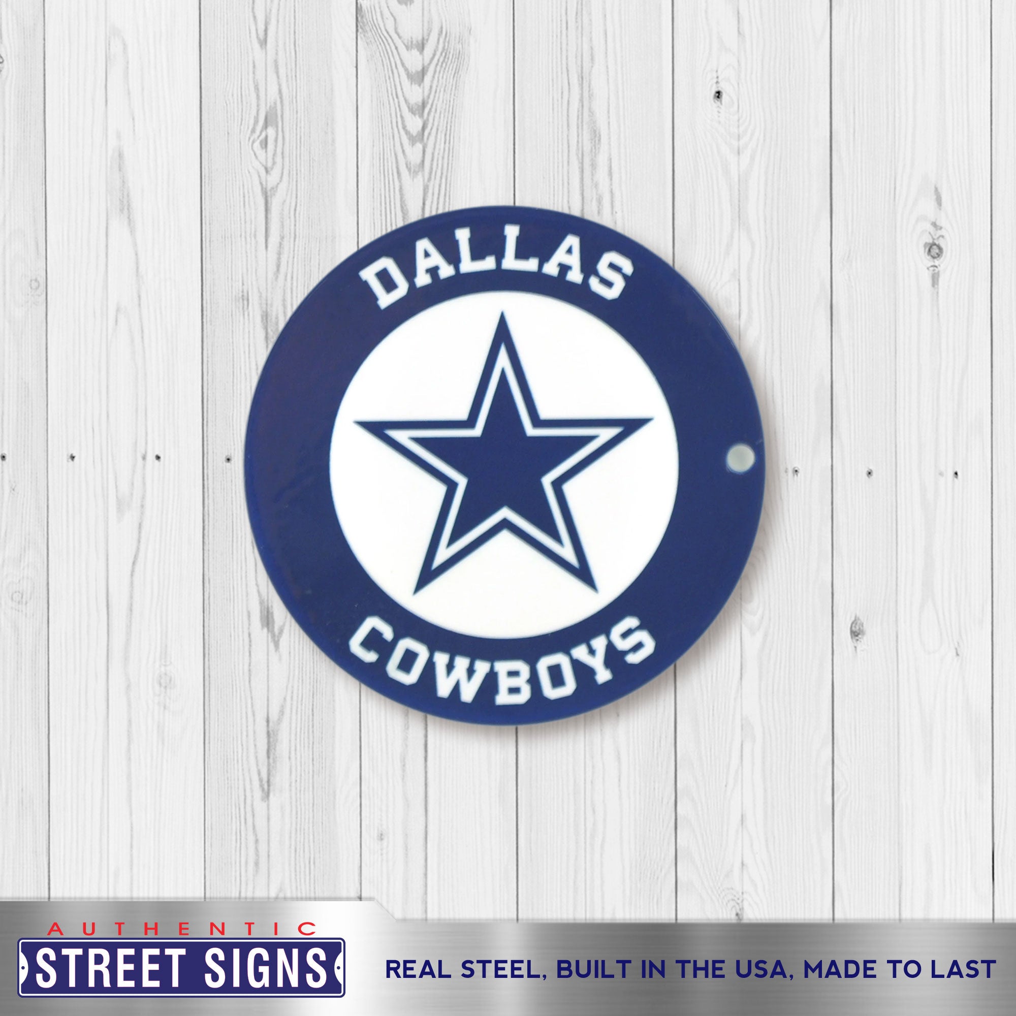 Dallas Cowboys - Circle Logo 12" Spirit Size Steel Laser Cut Sign