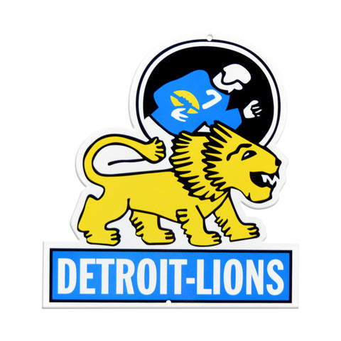 Detroit Lions Stained Glass Ultra Decal - Vintage Detroit Collection