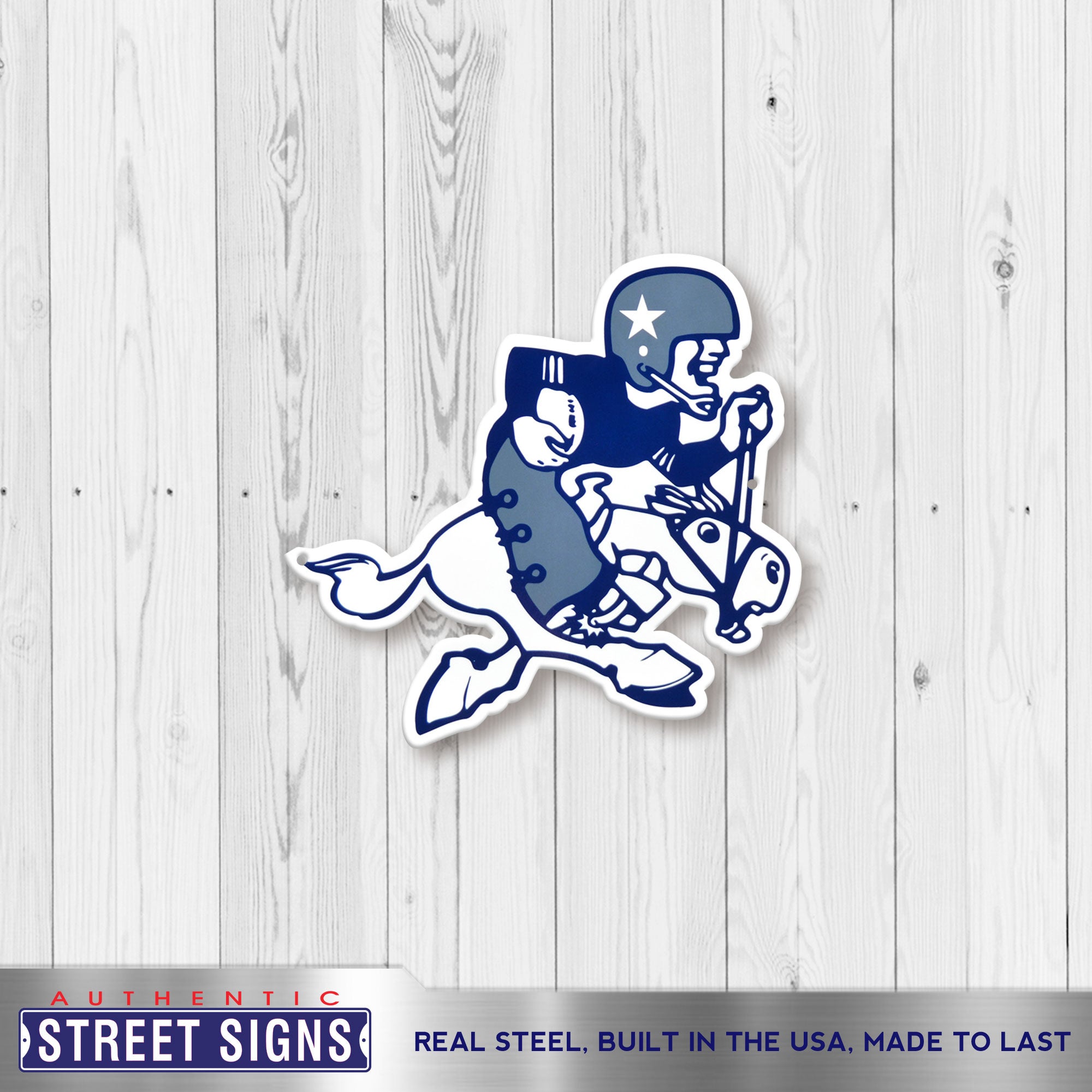 Dallas Cowboys - Vintage Logo 12" Spirit Size Steel Laser Cut Sign