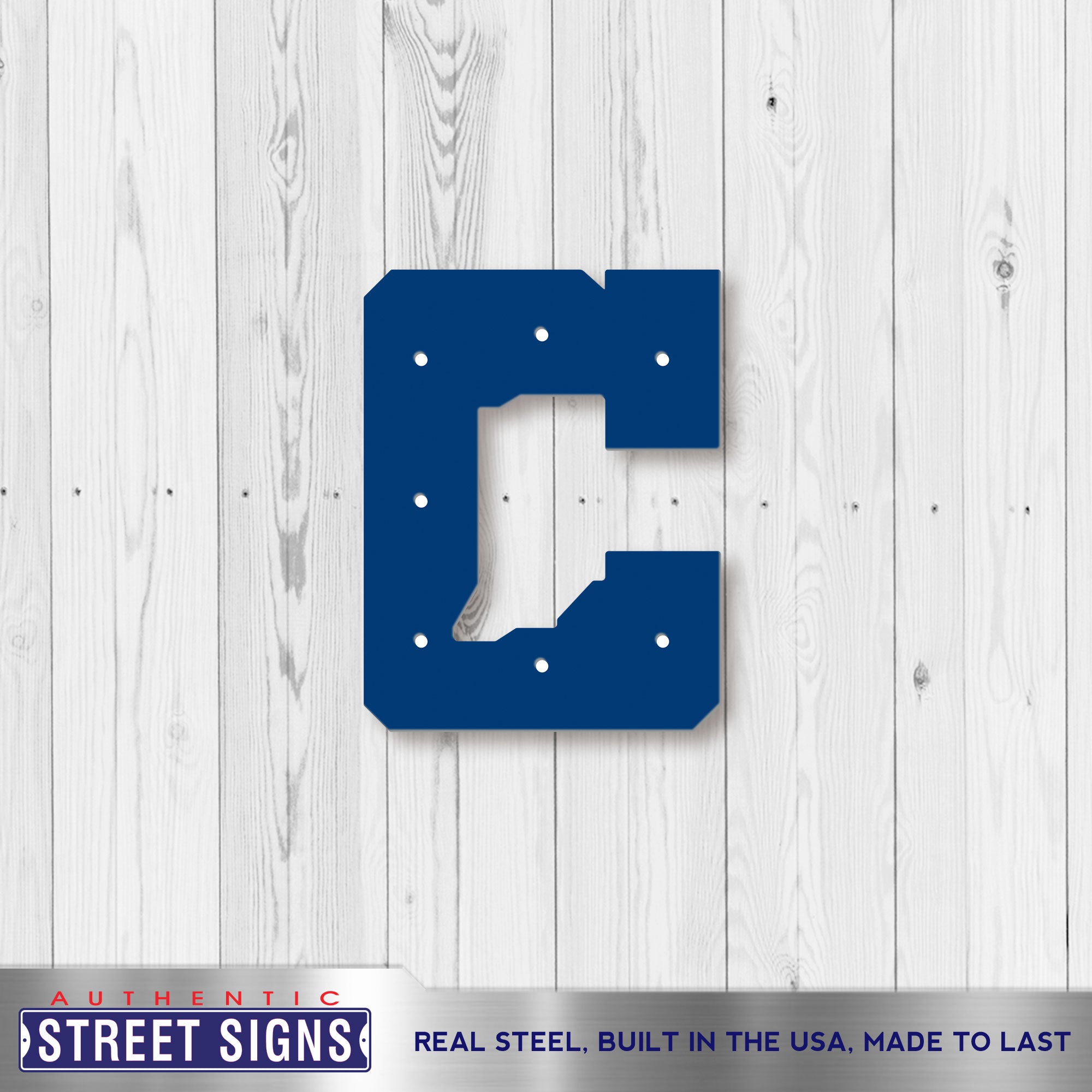 Indianapolis Colts - C Logo 12" Spirit Size Steel Laser Cut Sign