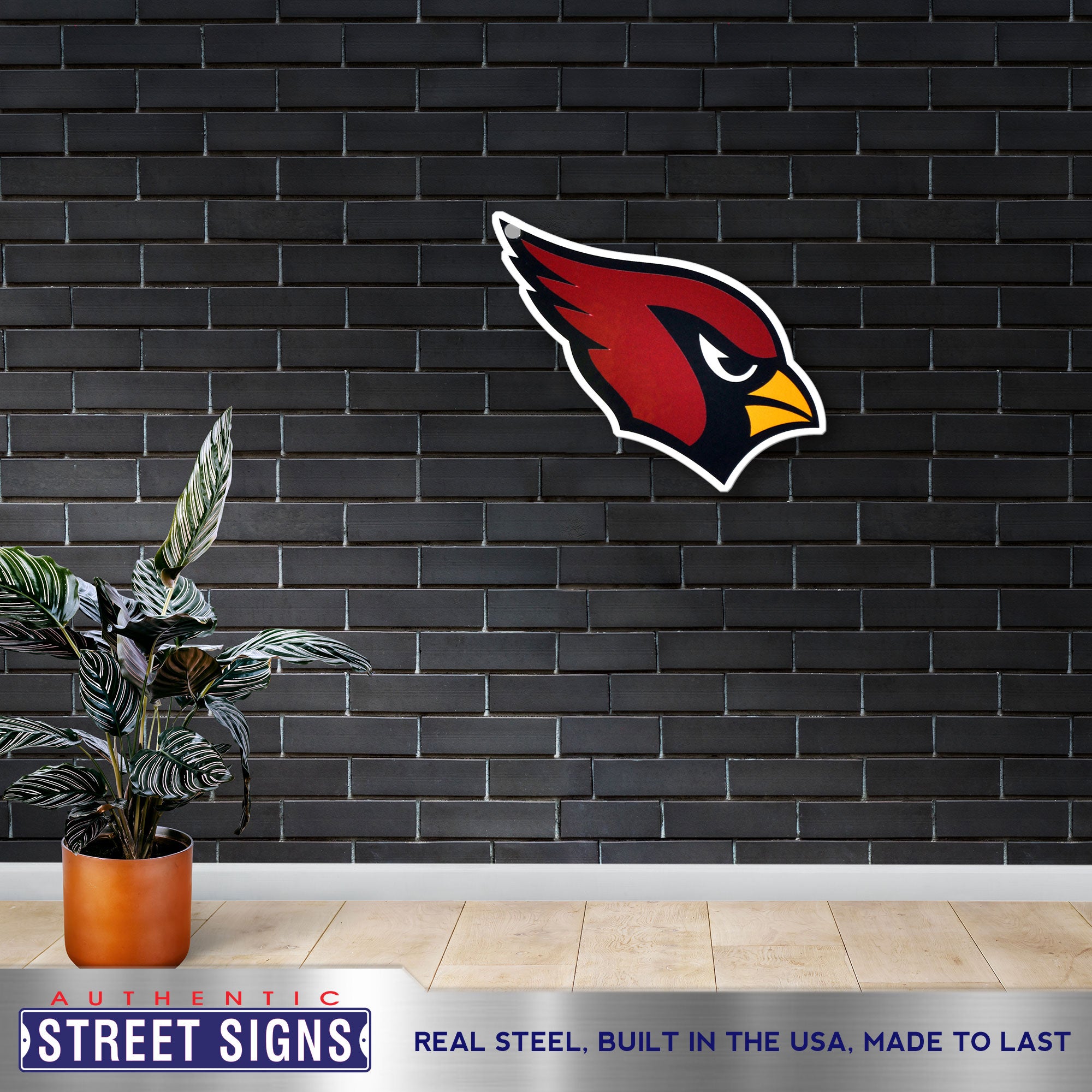 Arizona Cardinals 20" x 19" Statement Size Steel Laser Cut Sign