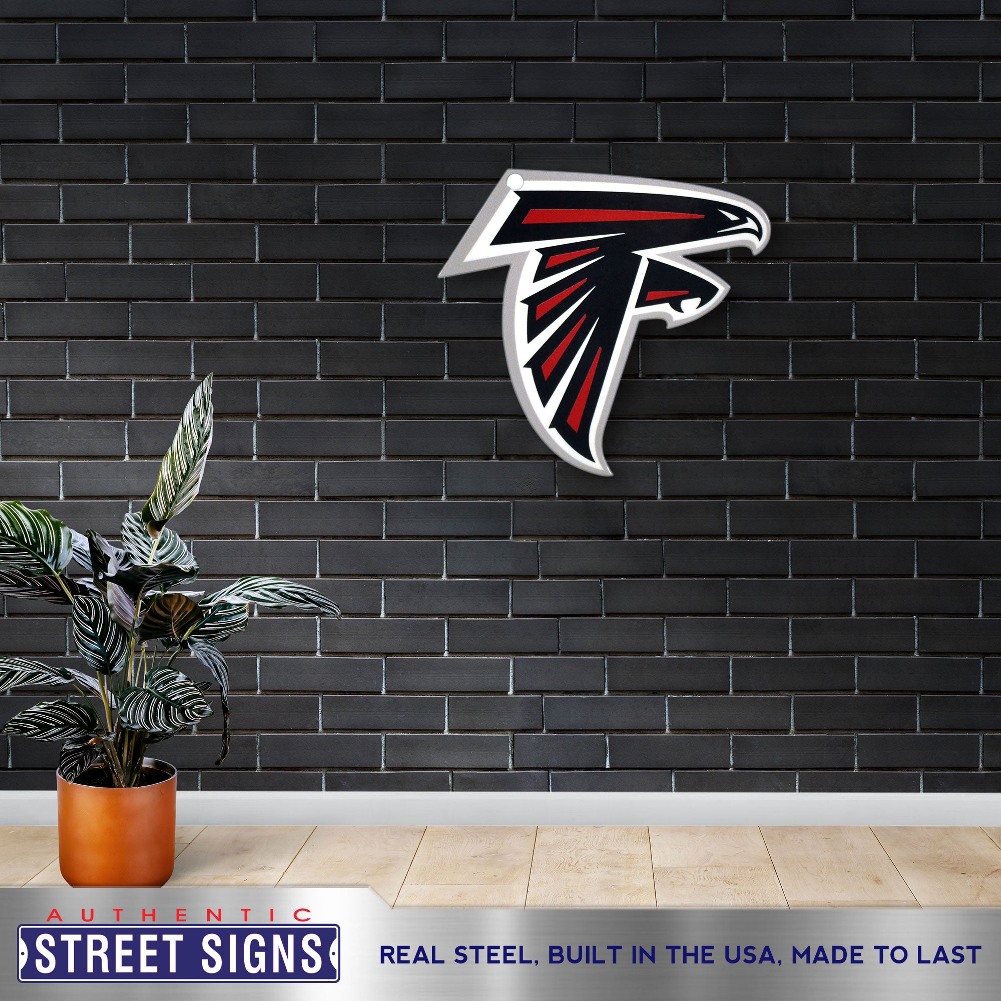 Atlanta Falcons 20" x 19" Statement Size Steel Laser Cut Sign