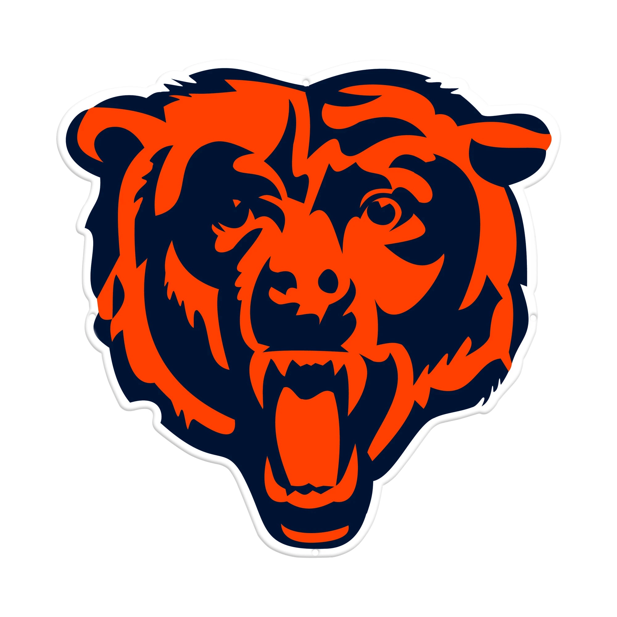 Chicago Bears 19" x 20"Statement Size Steel Laser Cut Sign