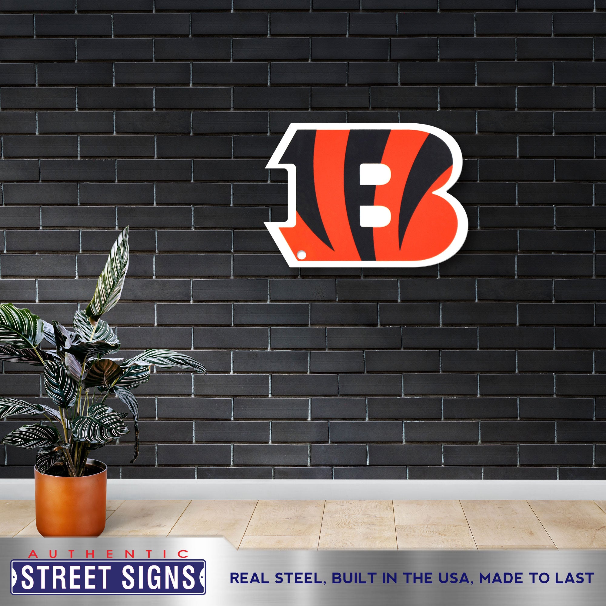 Cincinnati Bengals 20-24" Statement Size Steel Laser Cut Sign