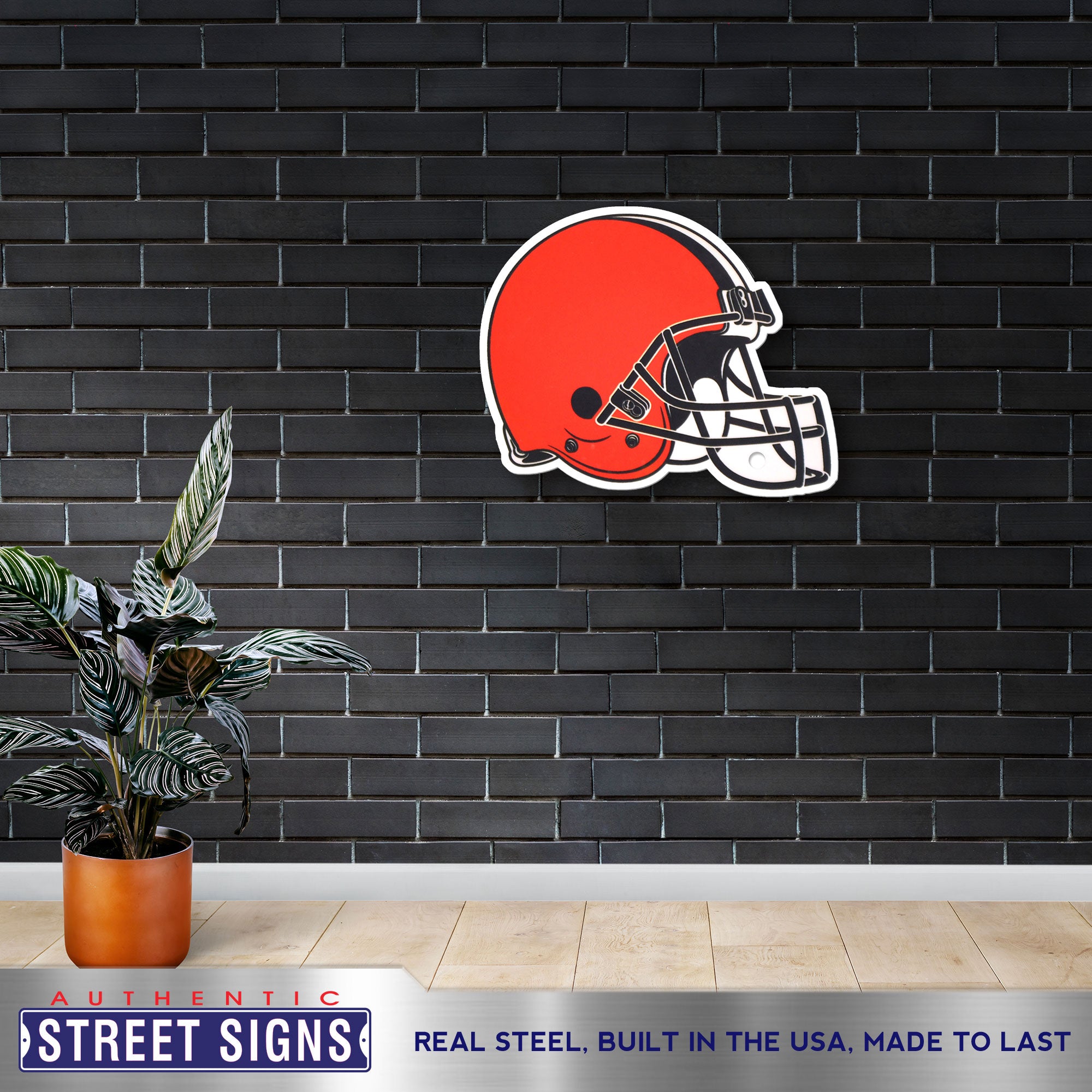 Cleveland Browns 21" x 19" Statement Size Steel Laser Cut Sign