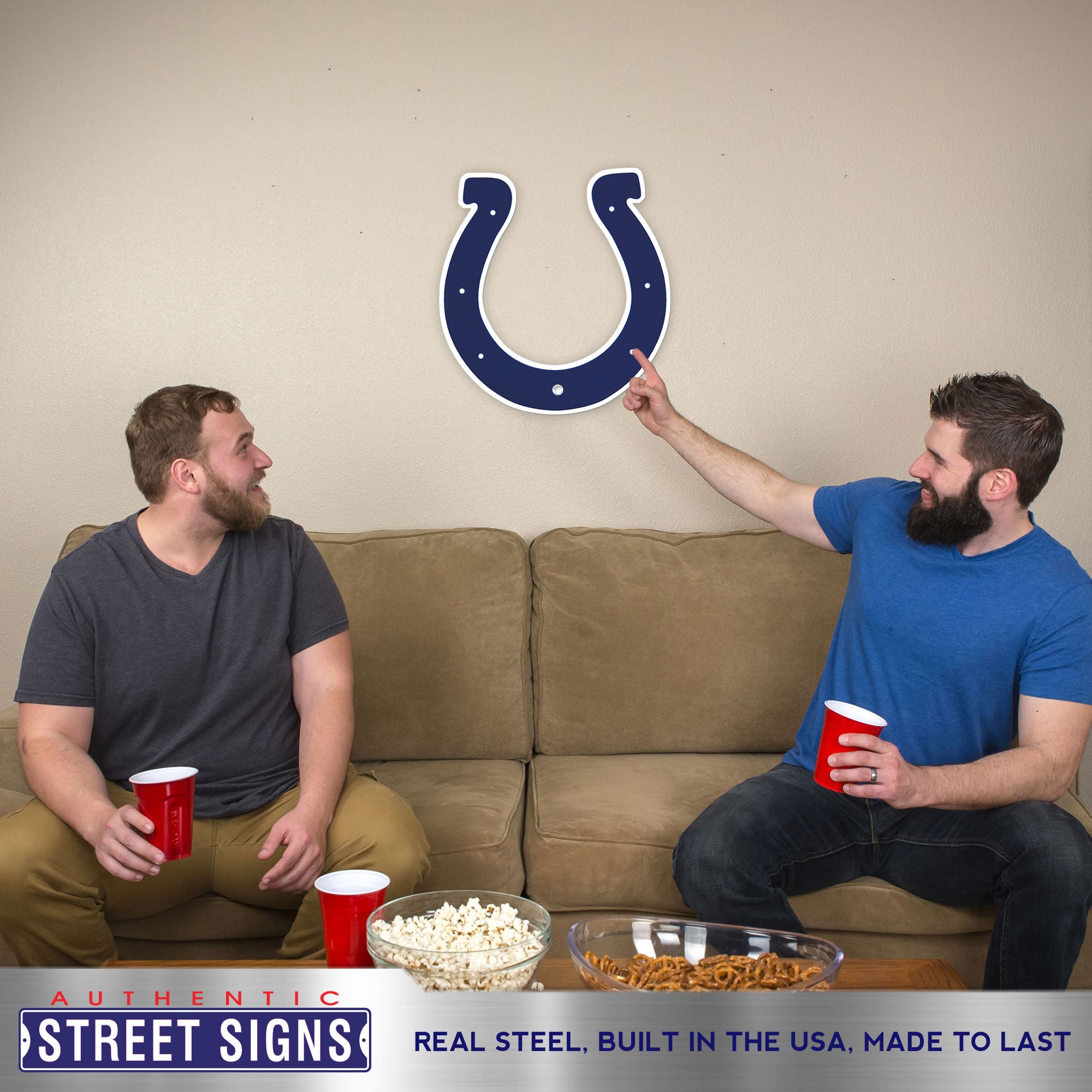 Indianapolis Colts 20-24" Statement Size Steel Laser Cut Sign