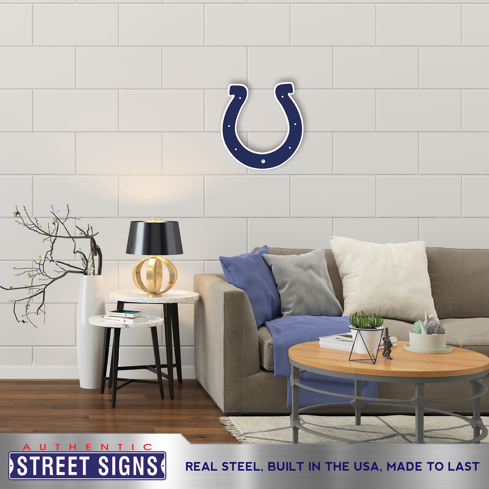 Indianapolis Colts 20-24" Statement Size Steel Laser Cut Sign
