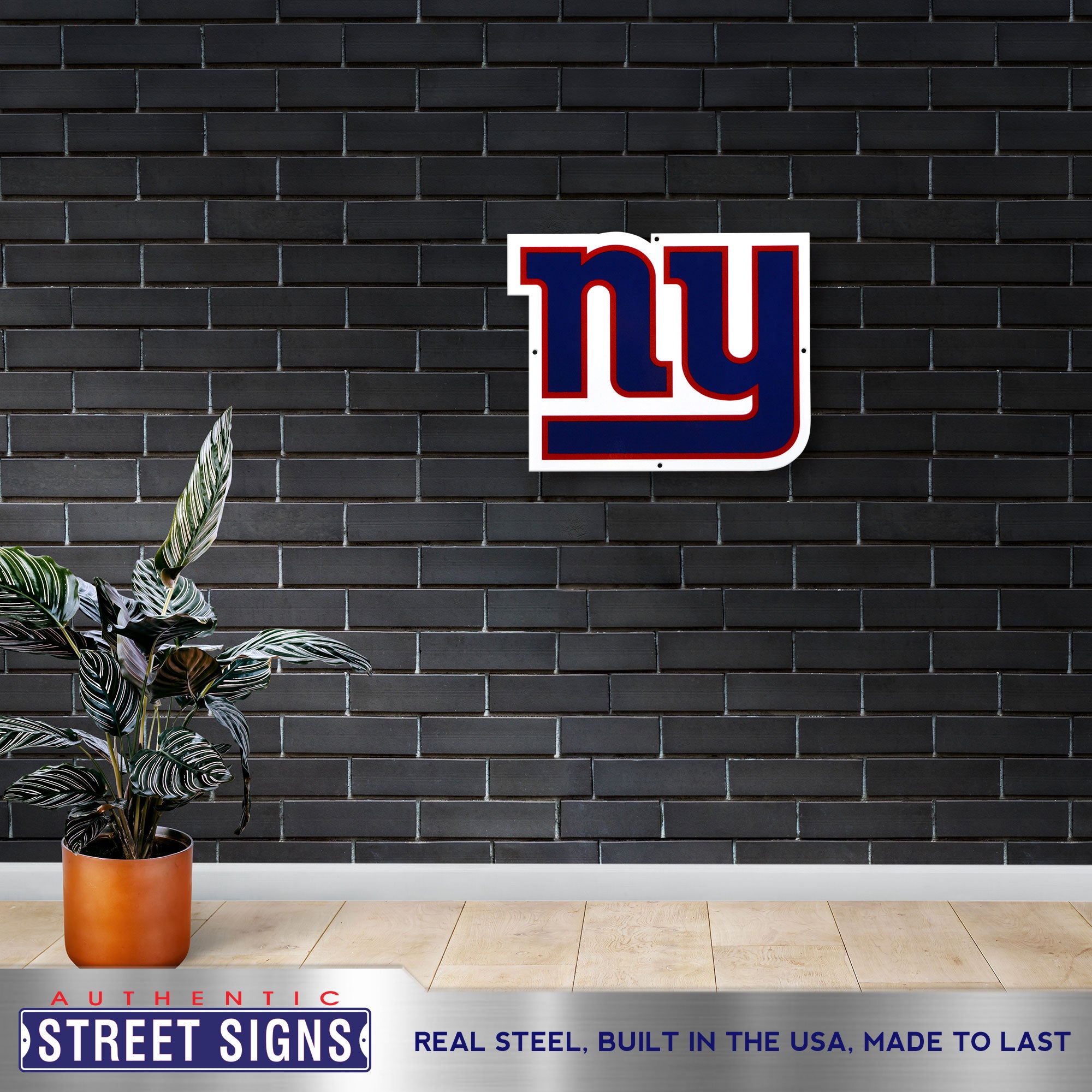 New York Giants 17" x 22" Statement Size Steel Laser Cut Sign
