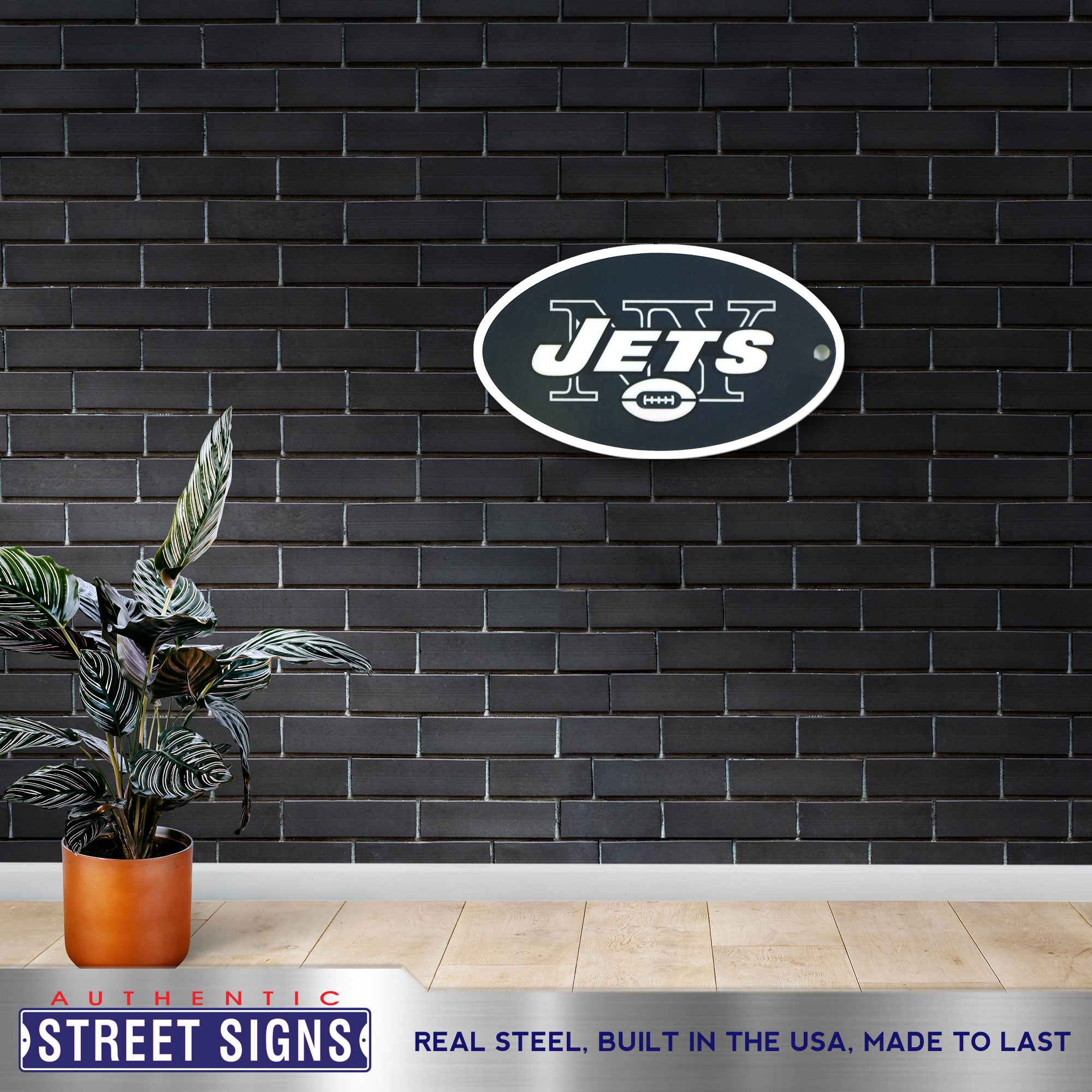 New York Jets 20-24" Statement Size Steel Laser Cut Sign