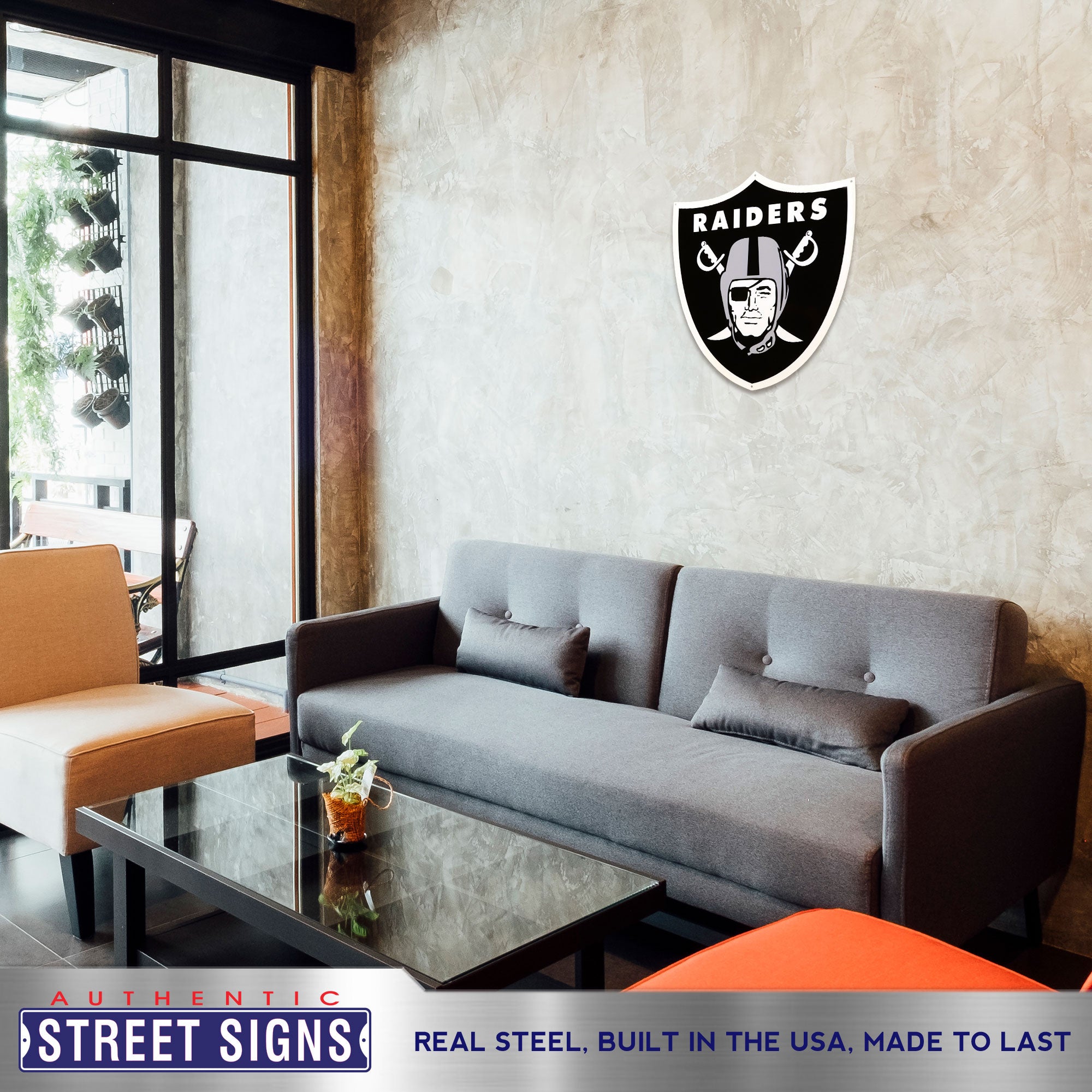 Las Vegas Raiders 18" X 20"  Statement Size Steel Laser Cut Sign