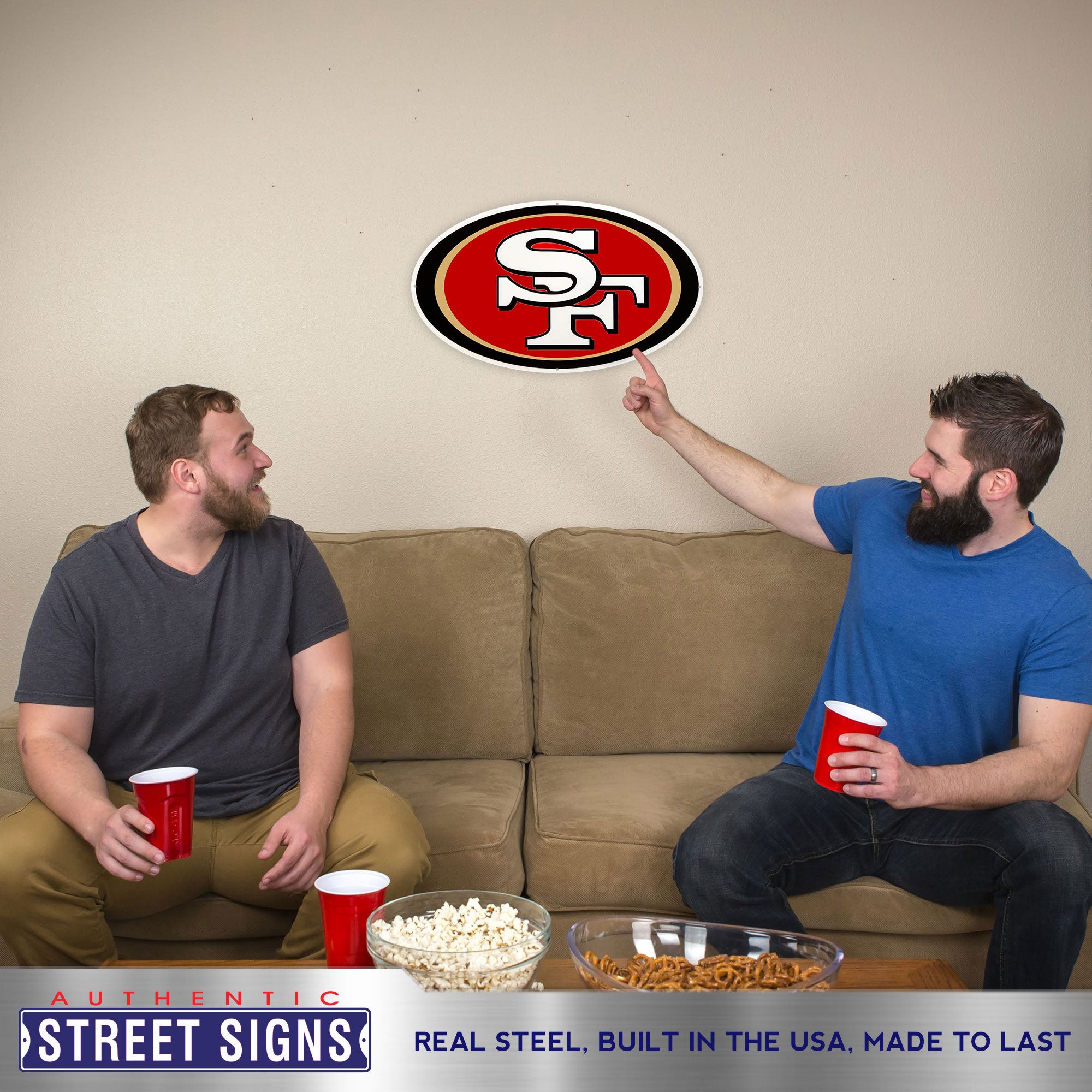 San Francisco 49ers 20-24" Statement Size Steel Laser Cut Sign
