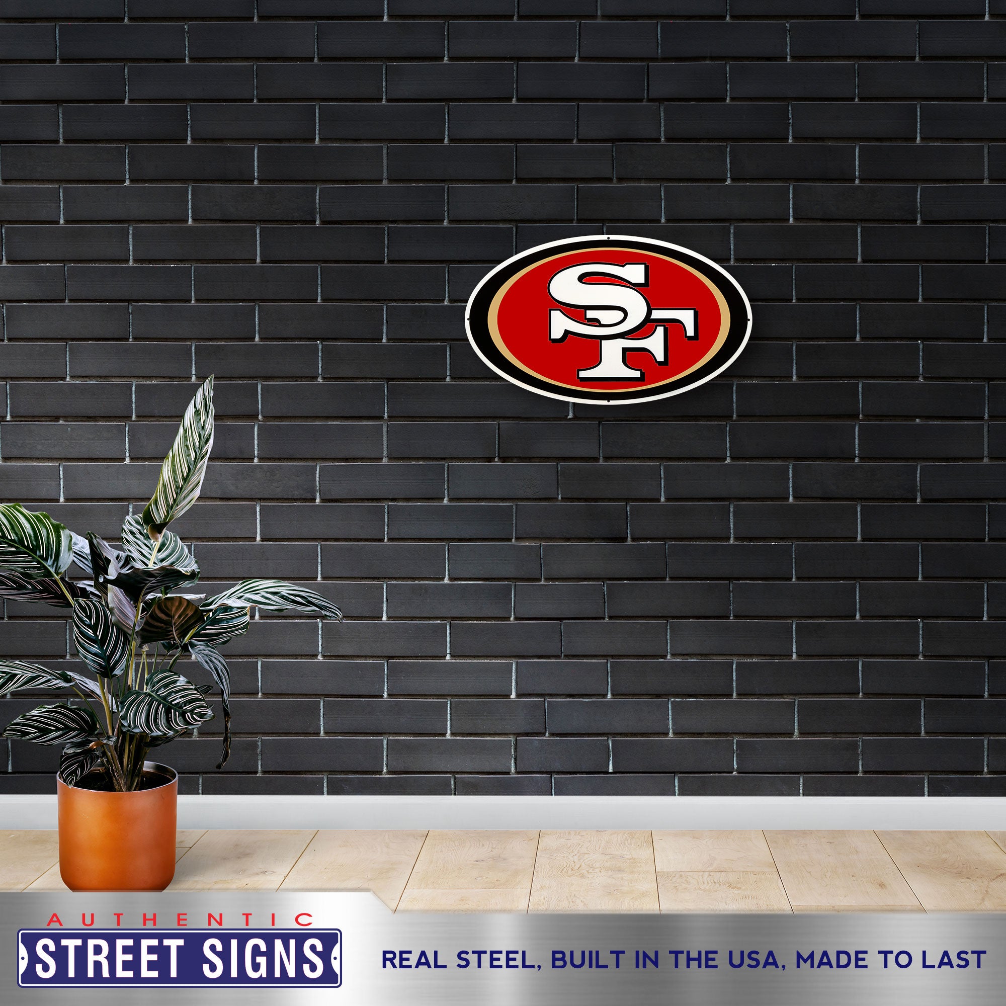 San Francisco 49ers 20-24" Statement Size Steel Laser Cut Sign