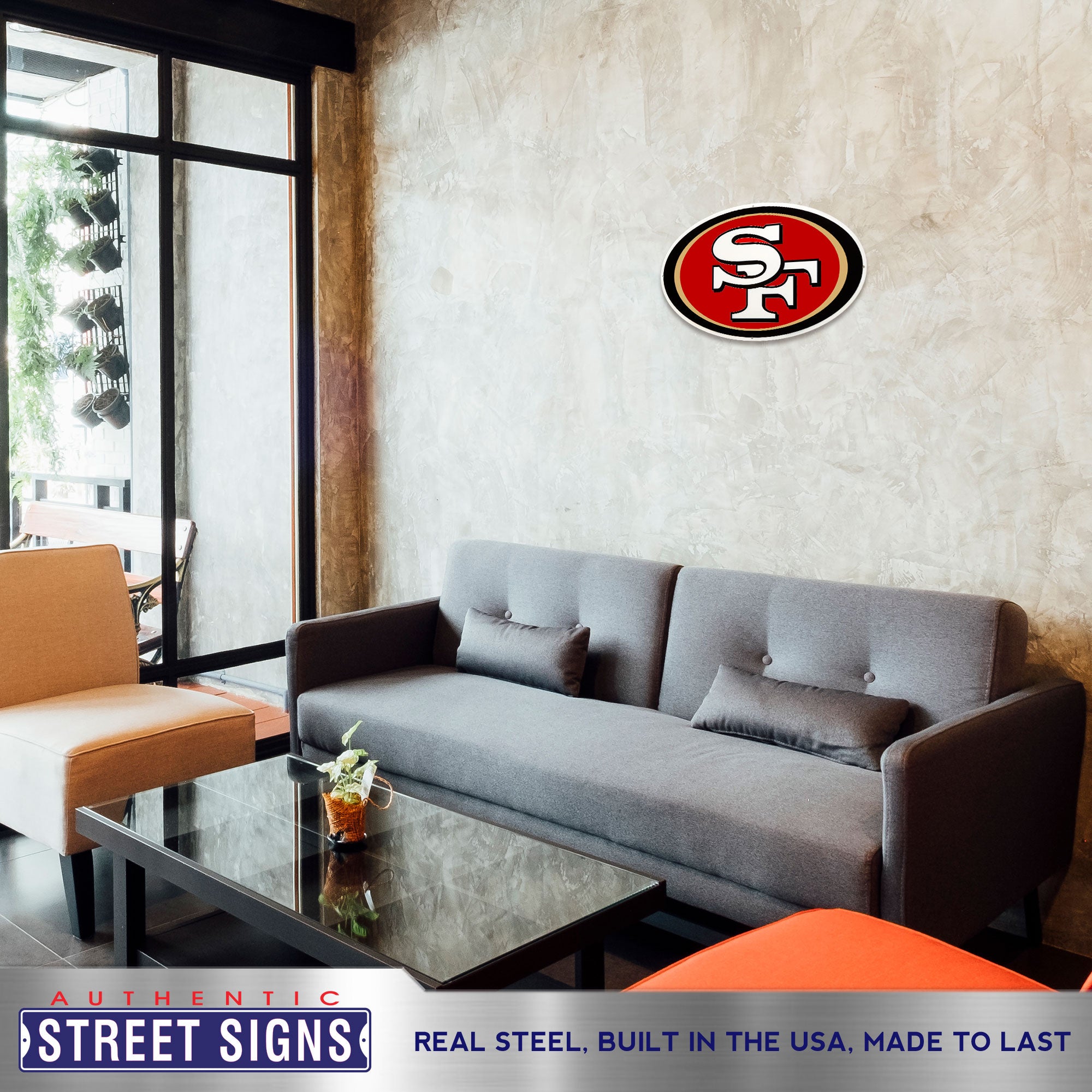 San Francisco 49ers 20-24" Statement Size Steel Laser Cut Sign