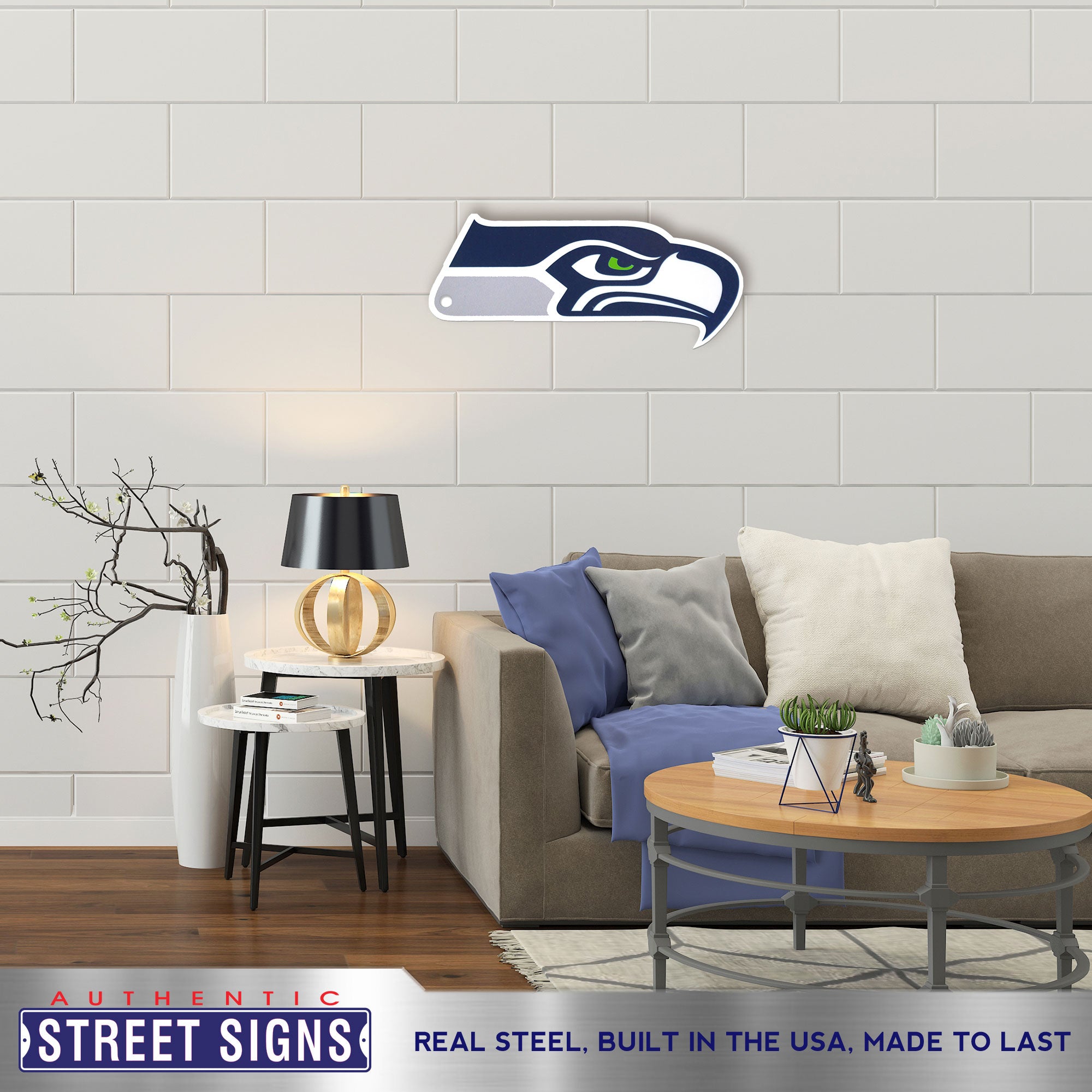 Seattle Seahawks 24" Statement Size Steel Laser Cut Sign