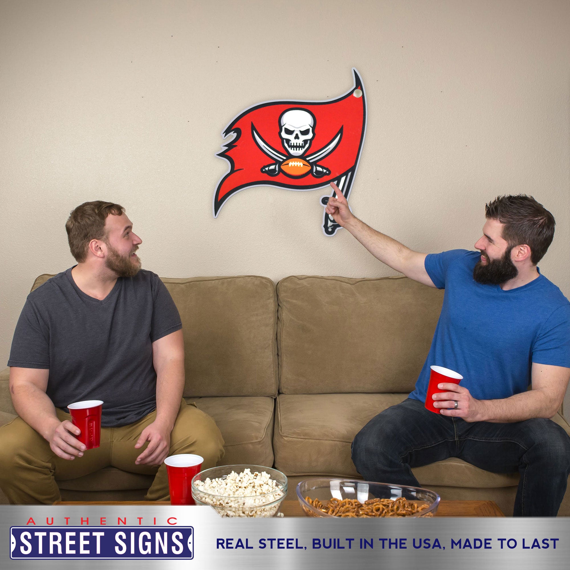 Tampa Bay Buccaneers 24" Statement Size Steel Laser Cut Sign