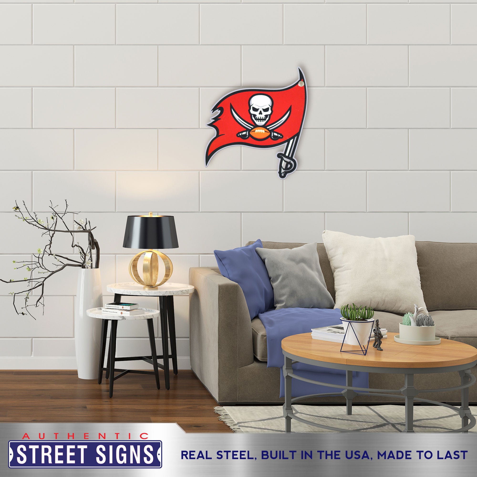 Tampa Bay Buccaneers 24" Statement Size Steel Laser Cut Sign