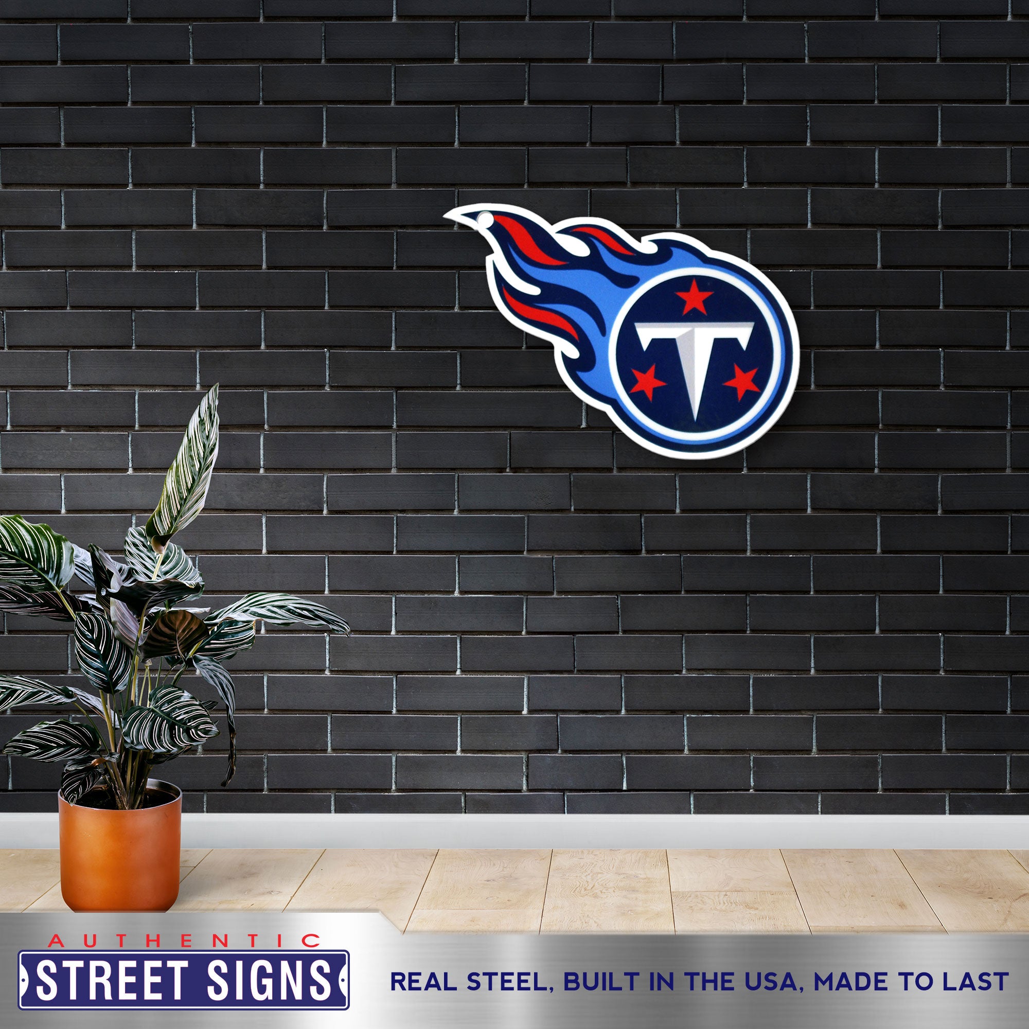 Tennessee Titans 24" Statement Size Steel Laser Cut Sign