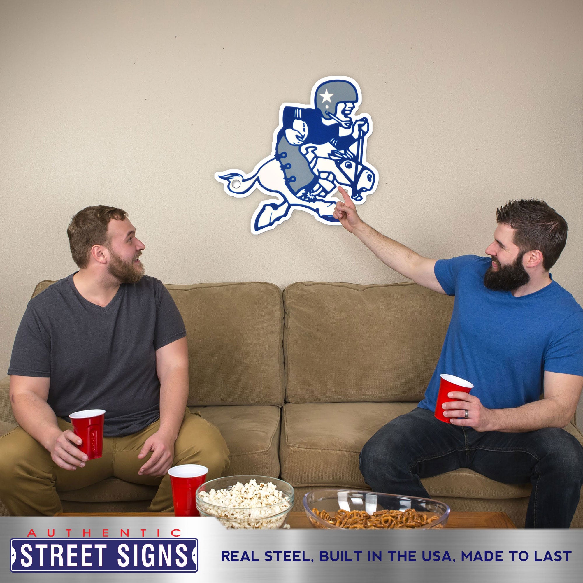 Dallas Cowboys 20-24" Statement Size Steel Laser Cut Sign