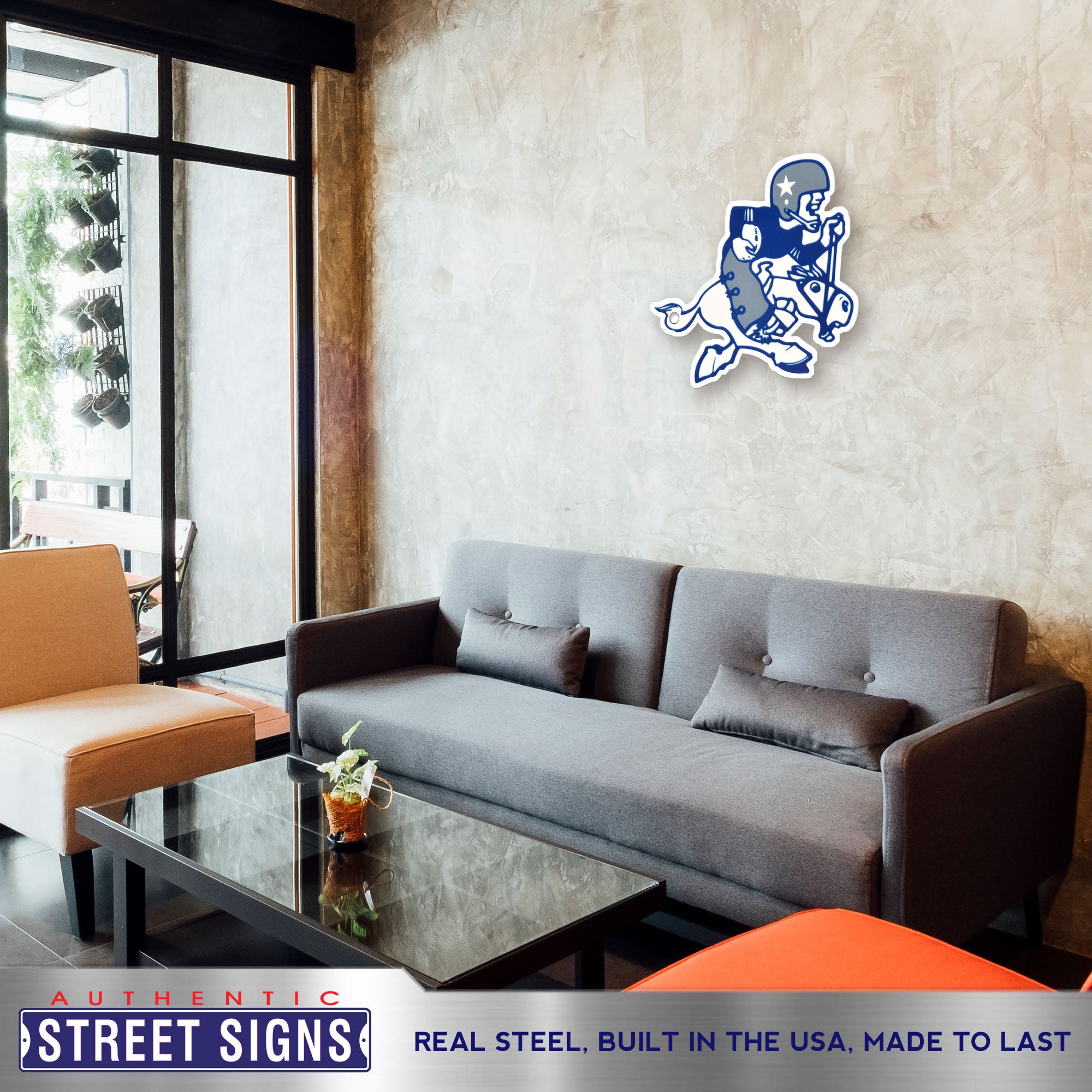 Dallas Cowboys 20-24" Statement Size Steel Laser Cut Sign