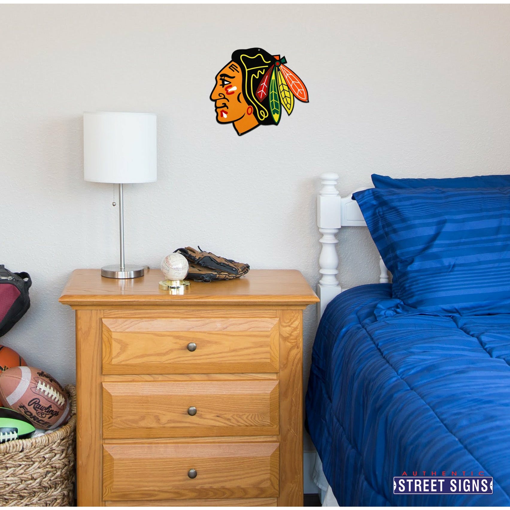 Chicago Blackhawks 12" Spirit Size Steel Laser Cut Sign