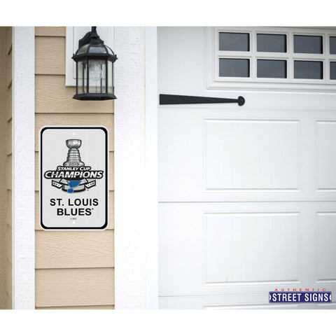 St. Louis Blues - 2019 STANLEY CUP CHAMPIONS - Embossed Steel Parking Sign